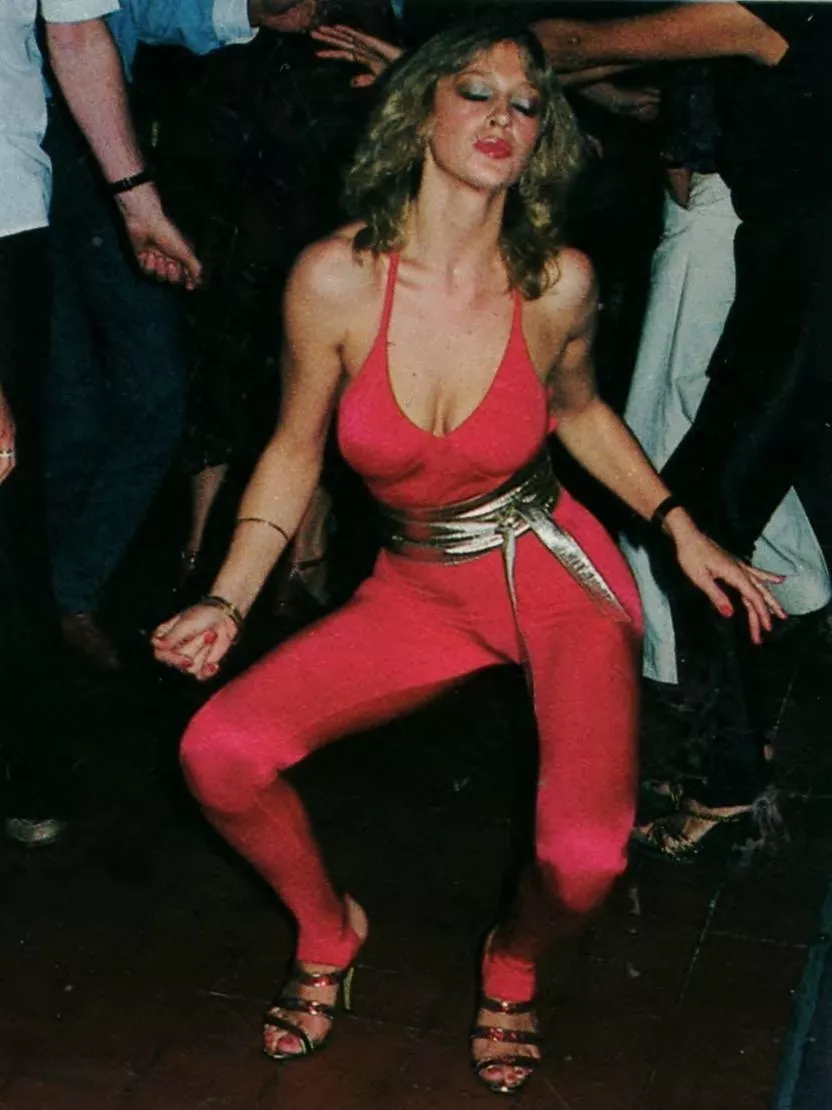 Ann West at a disco in 1980 posted by tungstenbell