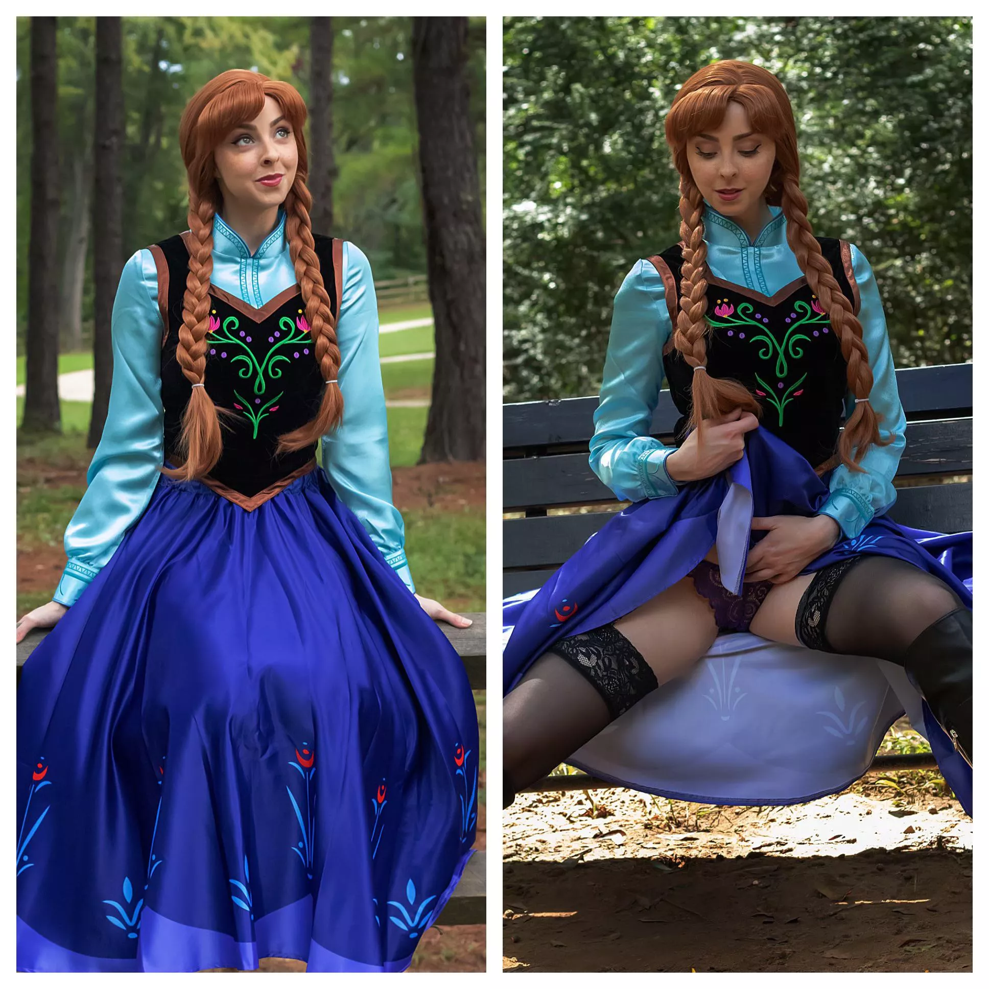 Anna likes getting frisky in public. Donâ€™t tell Elsa if you get a peek by Lunaraecosplay [self] posted by Lunaraensfw