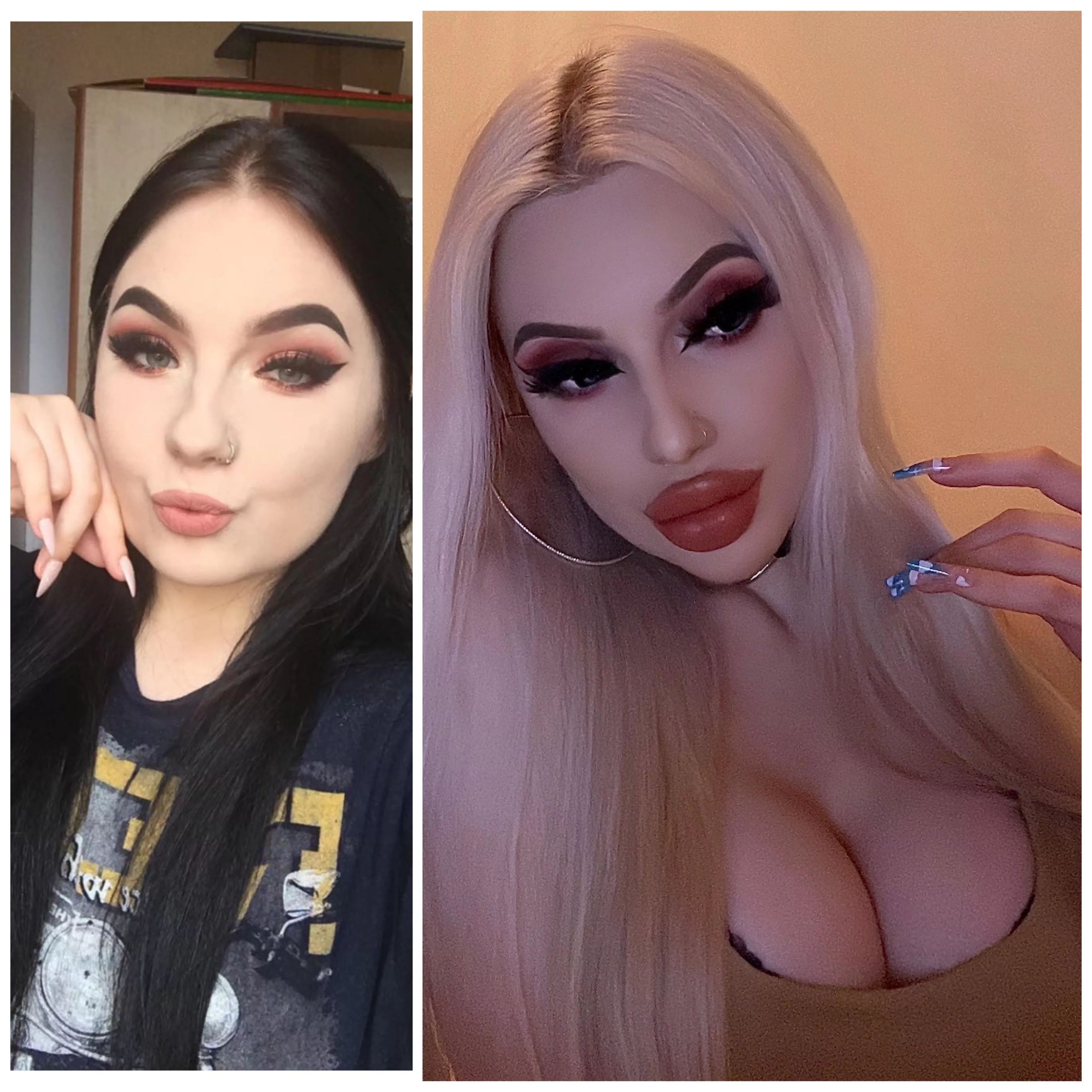 another one of my bimbofication (2019 vs 2021)🤑🔥😈 posted by charlotteventurax