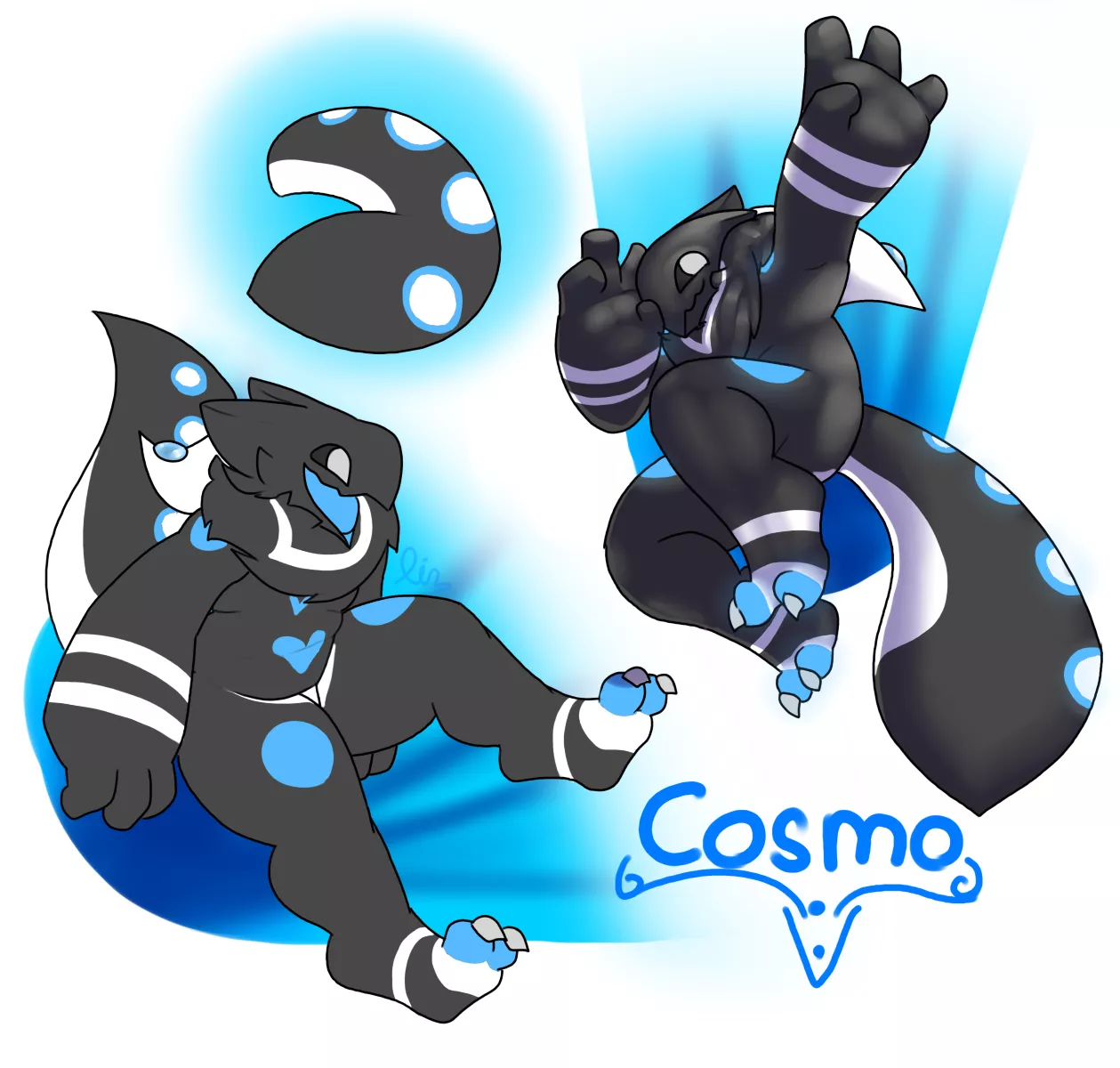 Another wolf-type Starmorph/Starbird! Its Cosmo, owned by discord user Cosmo. An energetic and jumpy birdwolf thing basically! posted by xinxax