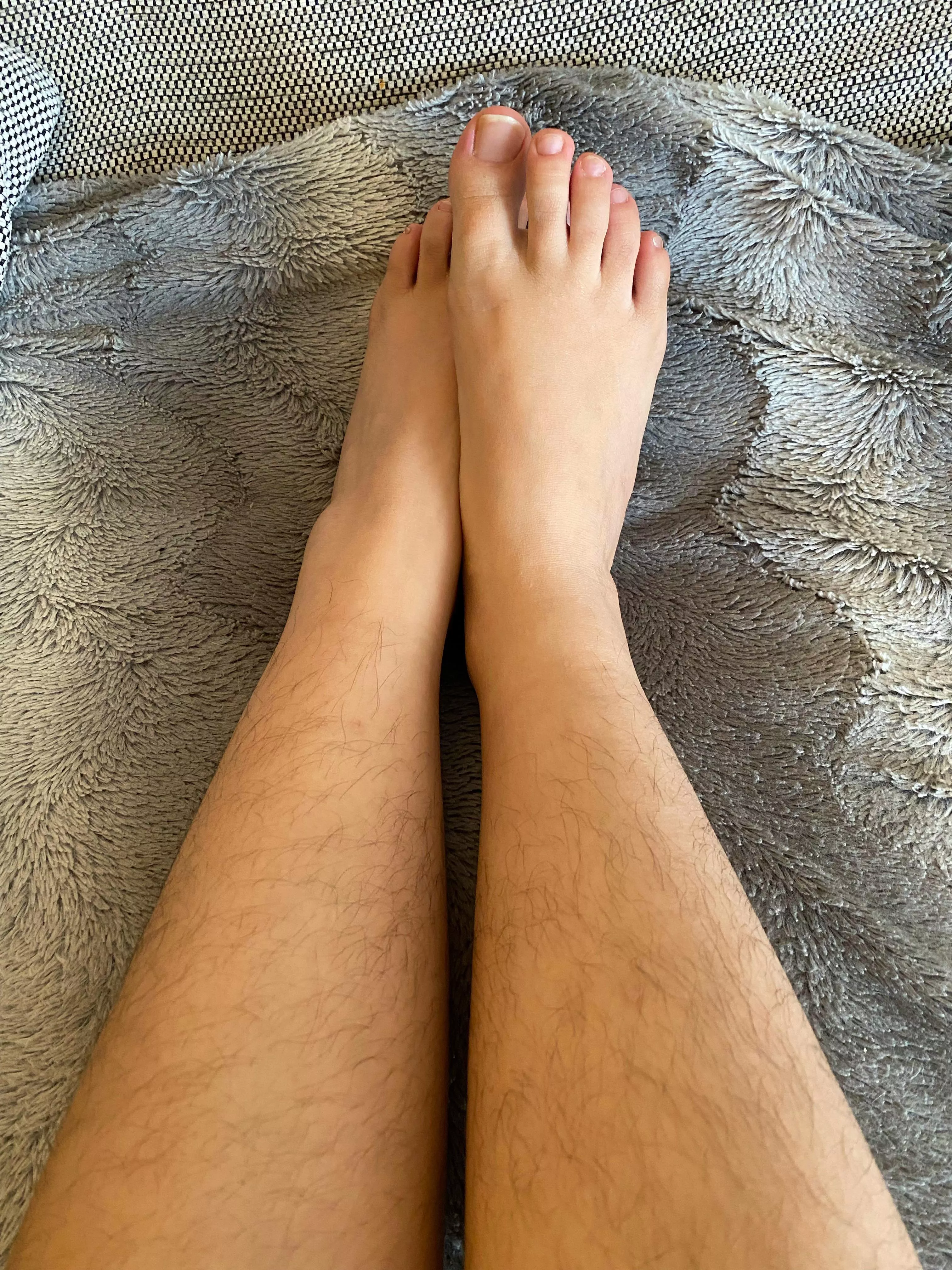 Are cute little hairy legs welcome here? i'd love to massage a big cock with them posted by chiliketchup