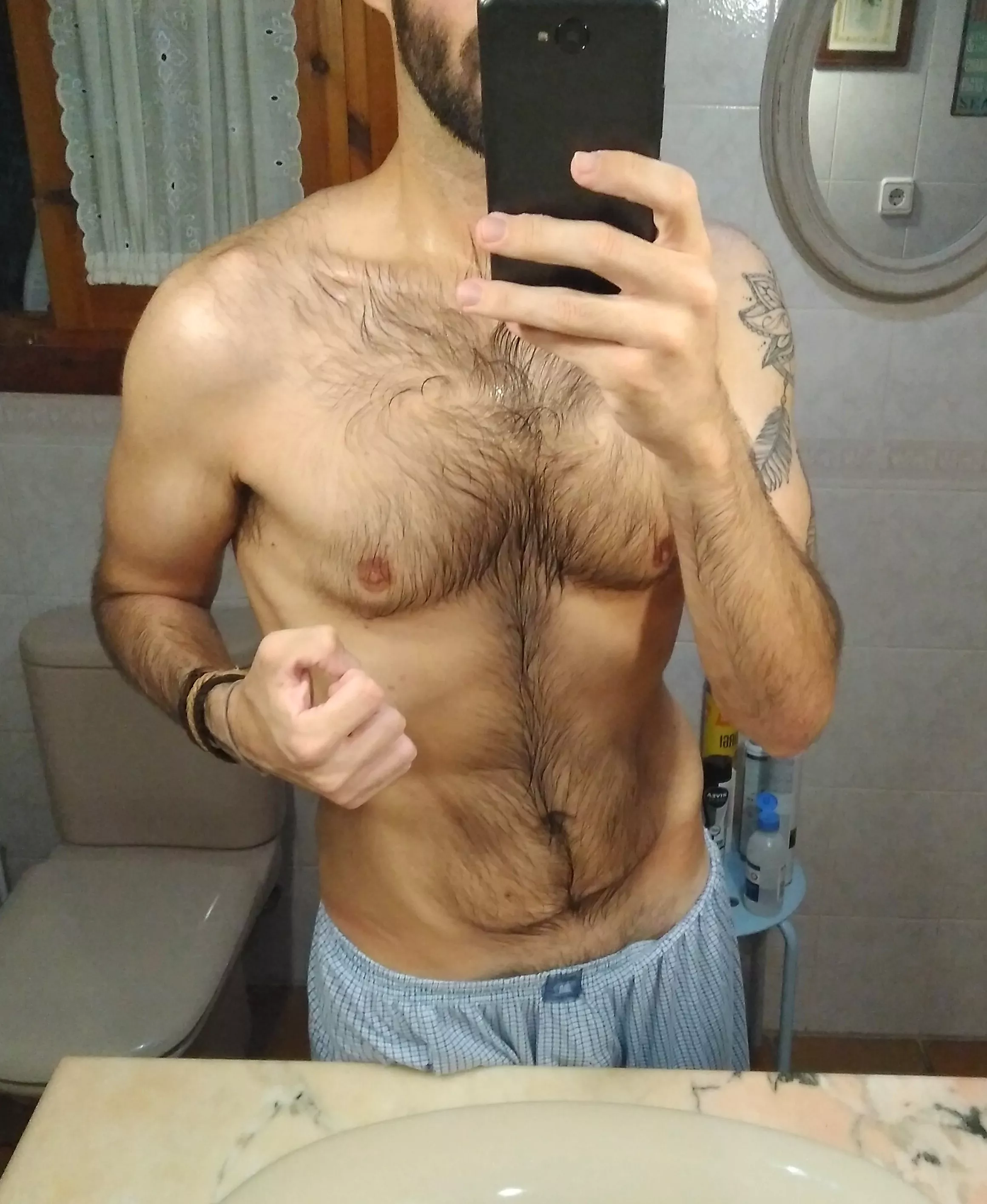 Are you guys into hairy chests that just got out of the shower? posted by felixvelasco