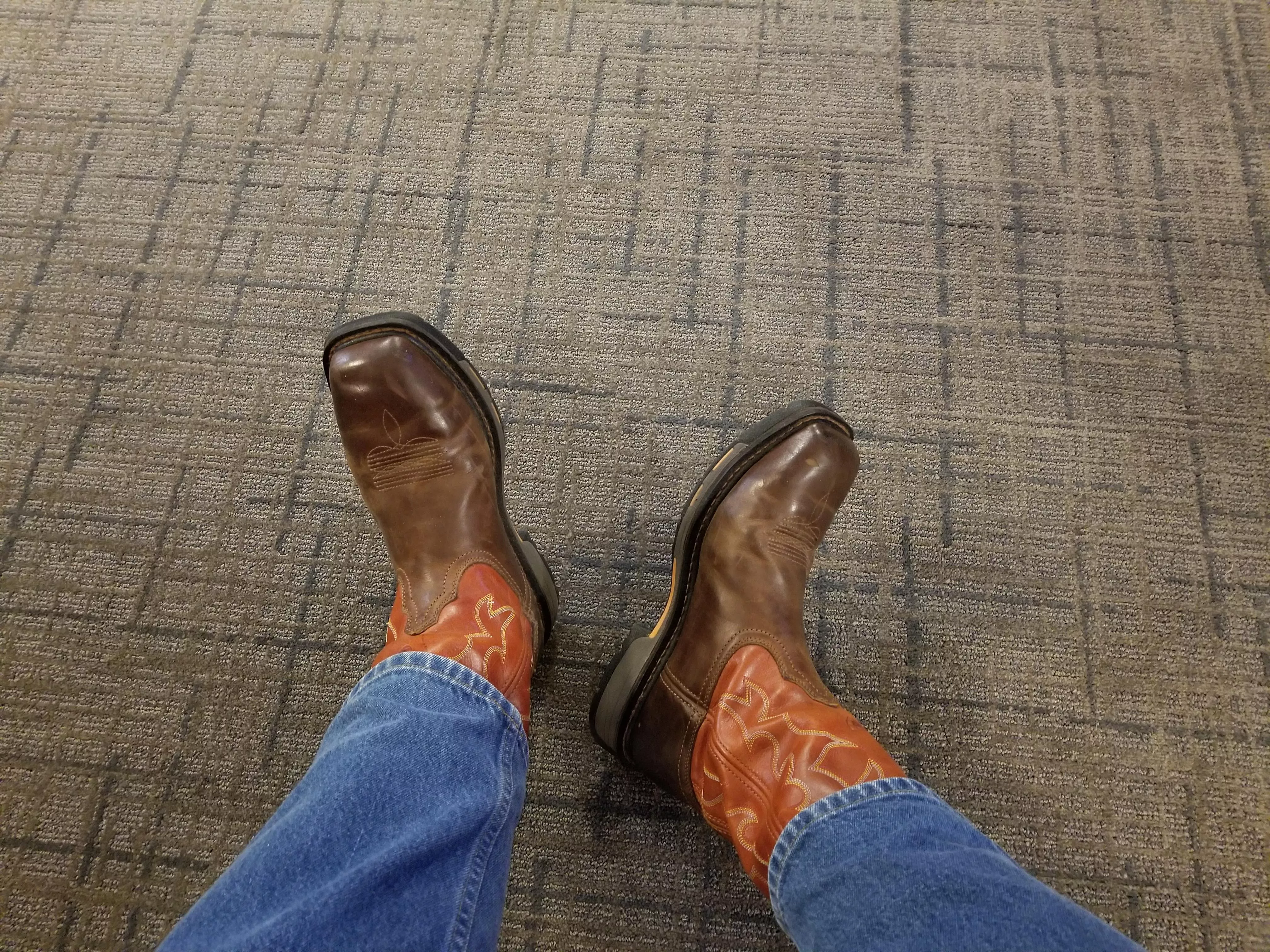 Ariat steel toe Workhogs. Was surprised that these were more comfortable than some of my other boots. posted by bryan22allen