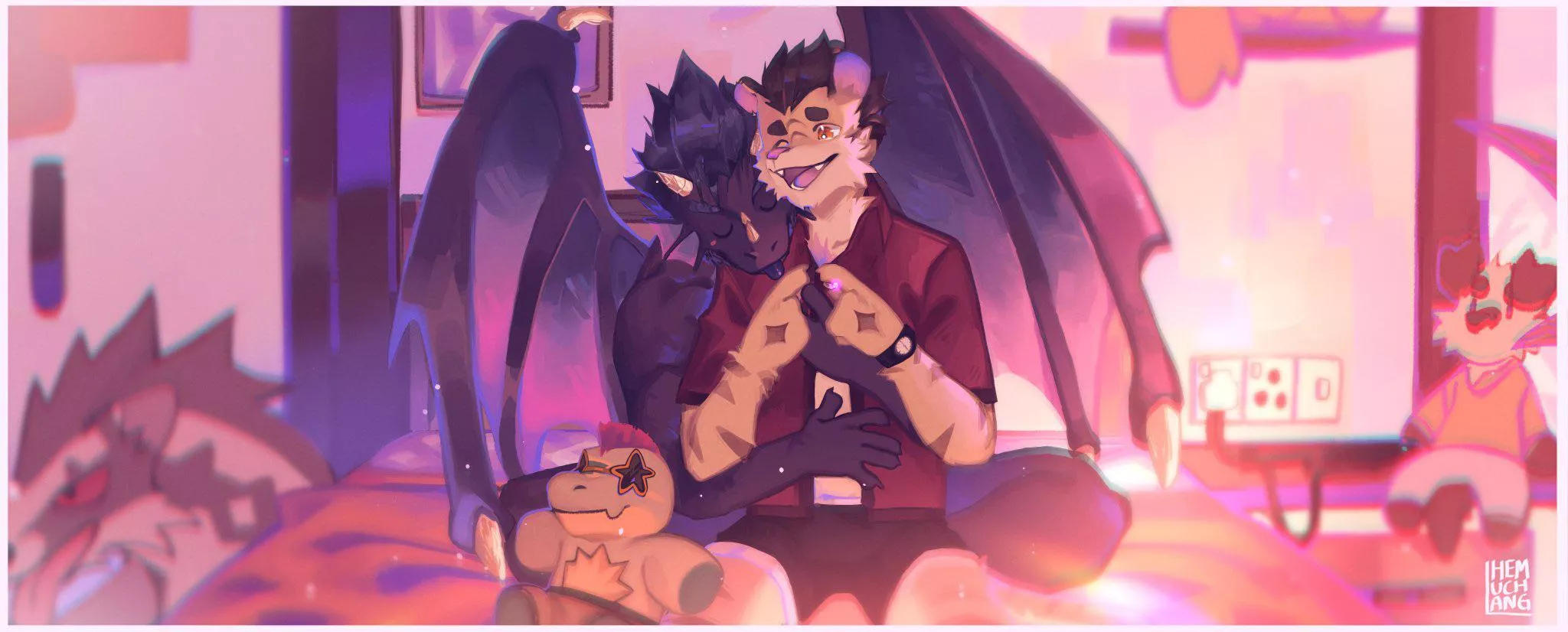 art for my bf and i from @hemuchang on twitter! posted by Zaajdaeon