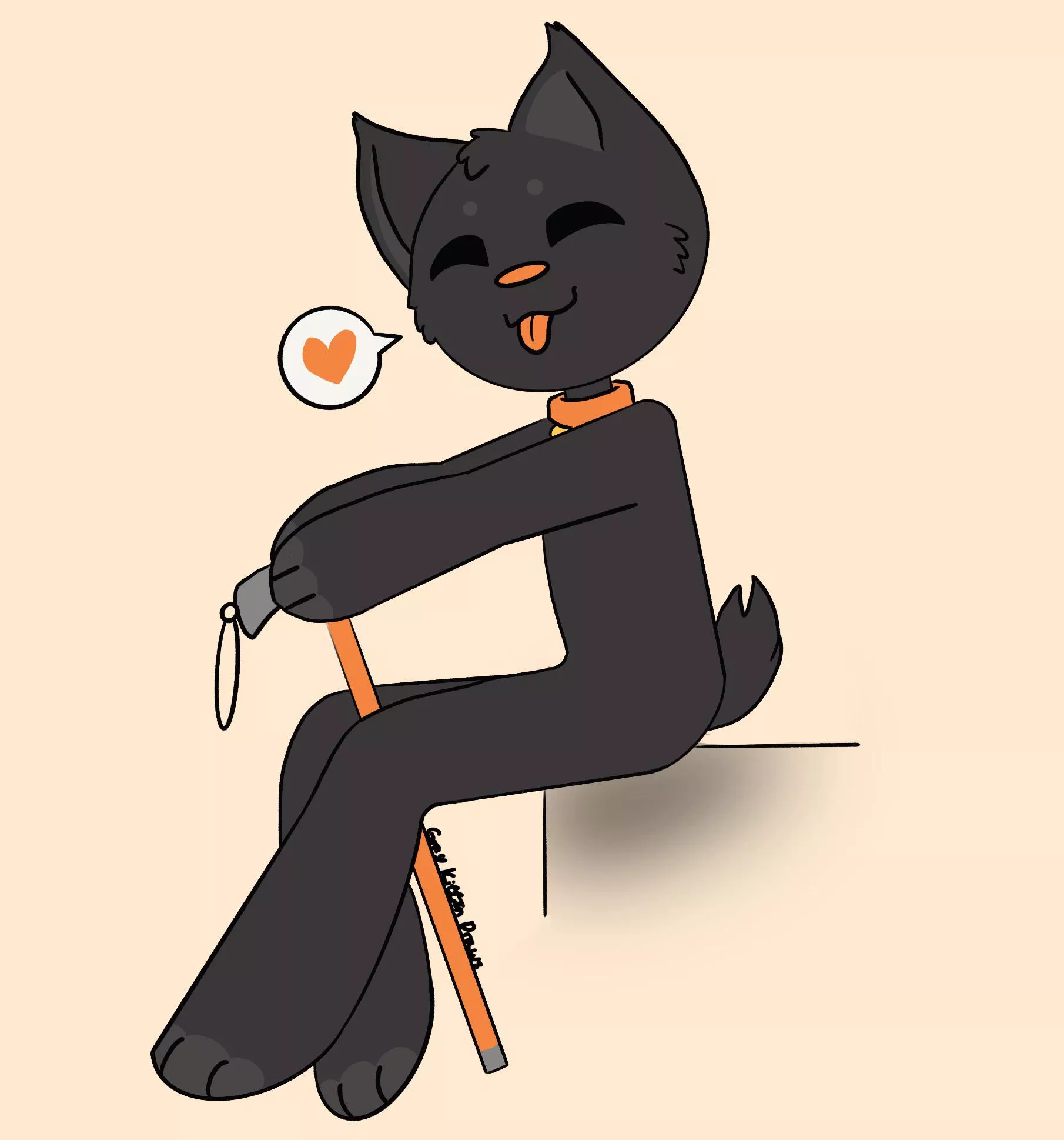 As a mobility-aid user, I drew my fursona using a cane!!! posted by Frequent_Support_408