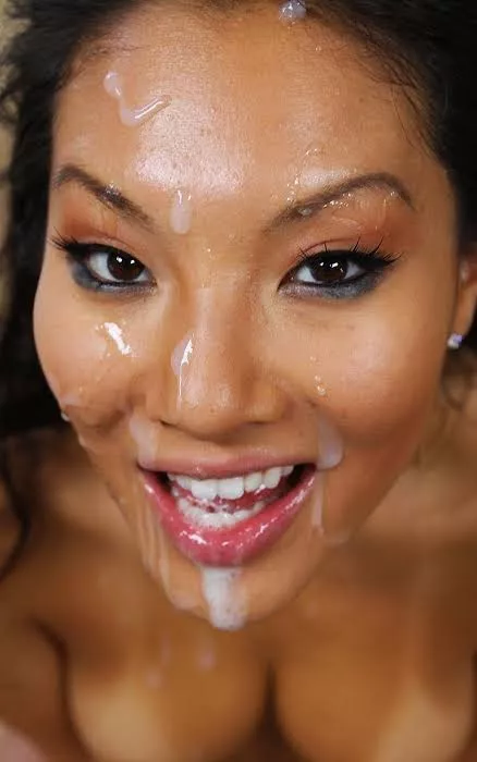 Asa Akira given the facial treatment posted by MathematicianHead691