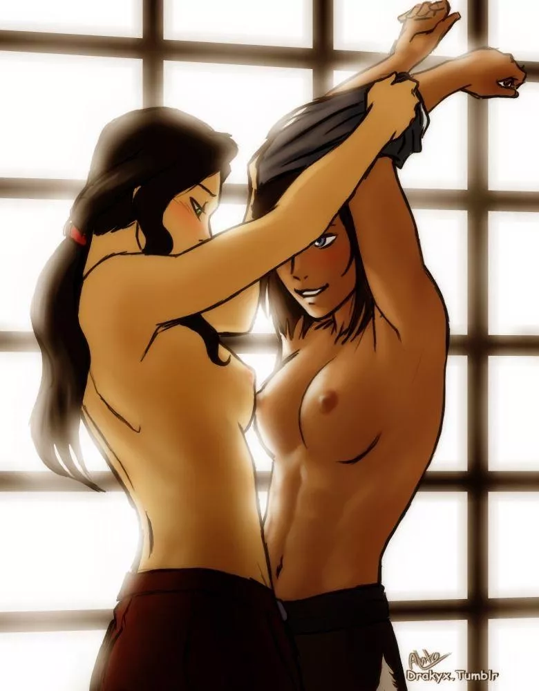 Asami and Korra see each other for the first time posted by SLynch0000