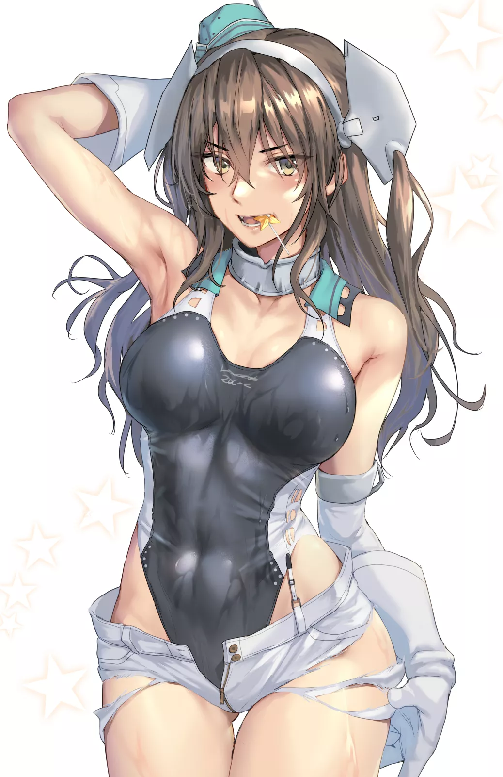 Ashigara Swimsuit Chewing Candy (Kokuzou) [Kantai Collection] posted by sequence_string