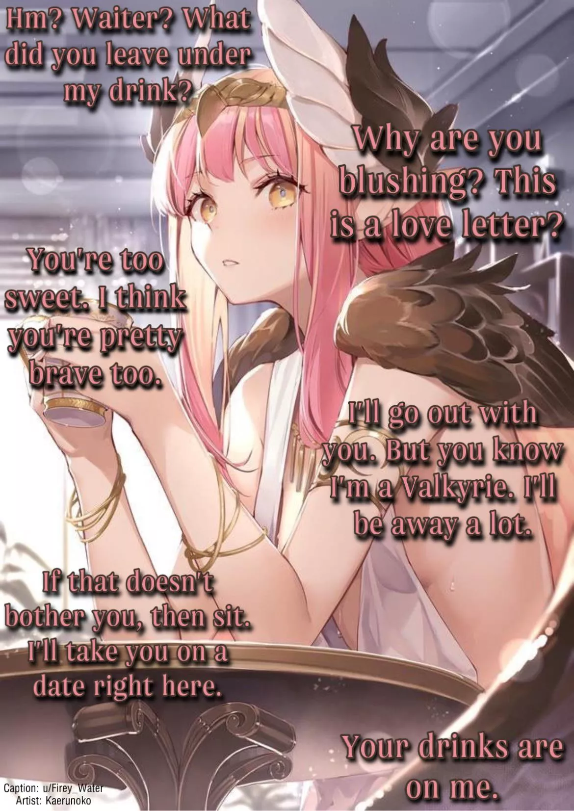 Asking out a Valkyrie. [Wholesome] [Loving] posted by Firey_Water