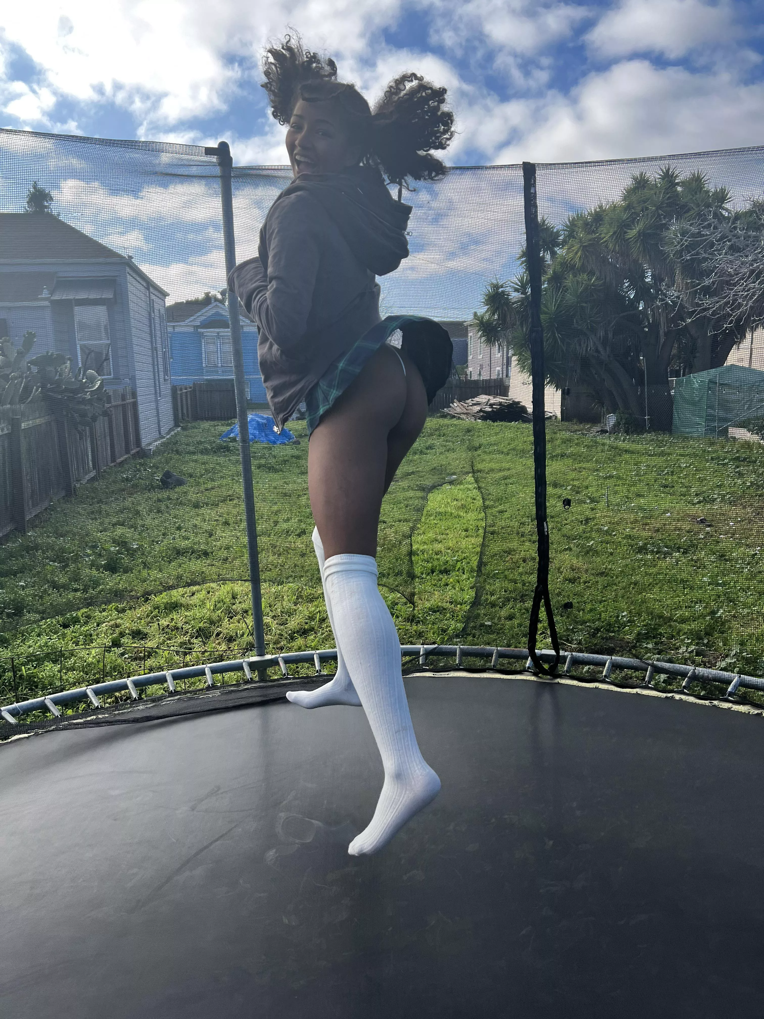 Ass out on the trampoline posted by lexlovescock