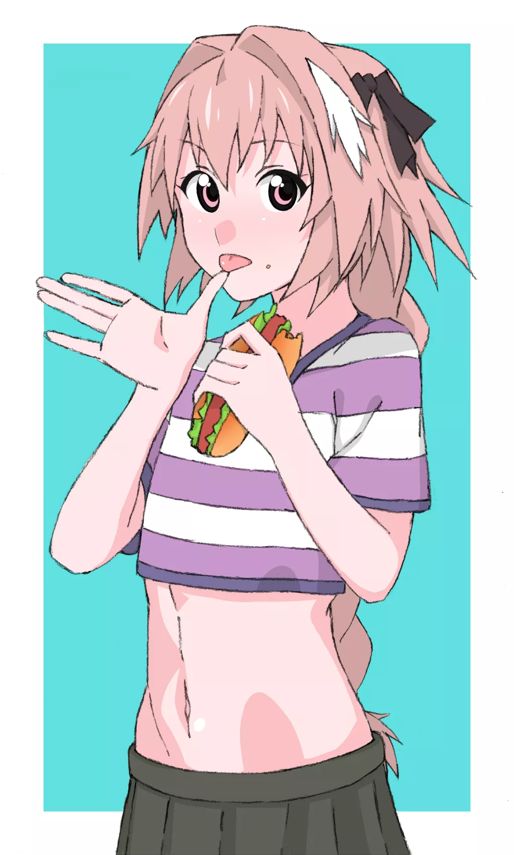 Astolfo eating a HOT dog posted by collins_amber