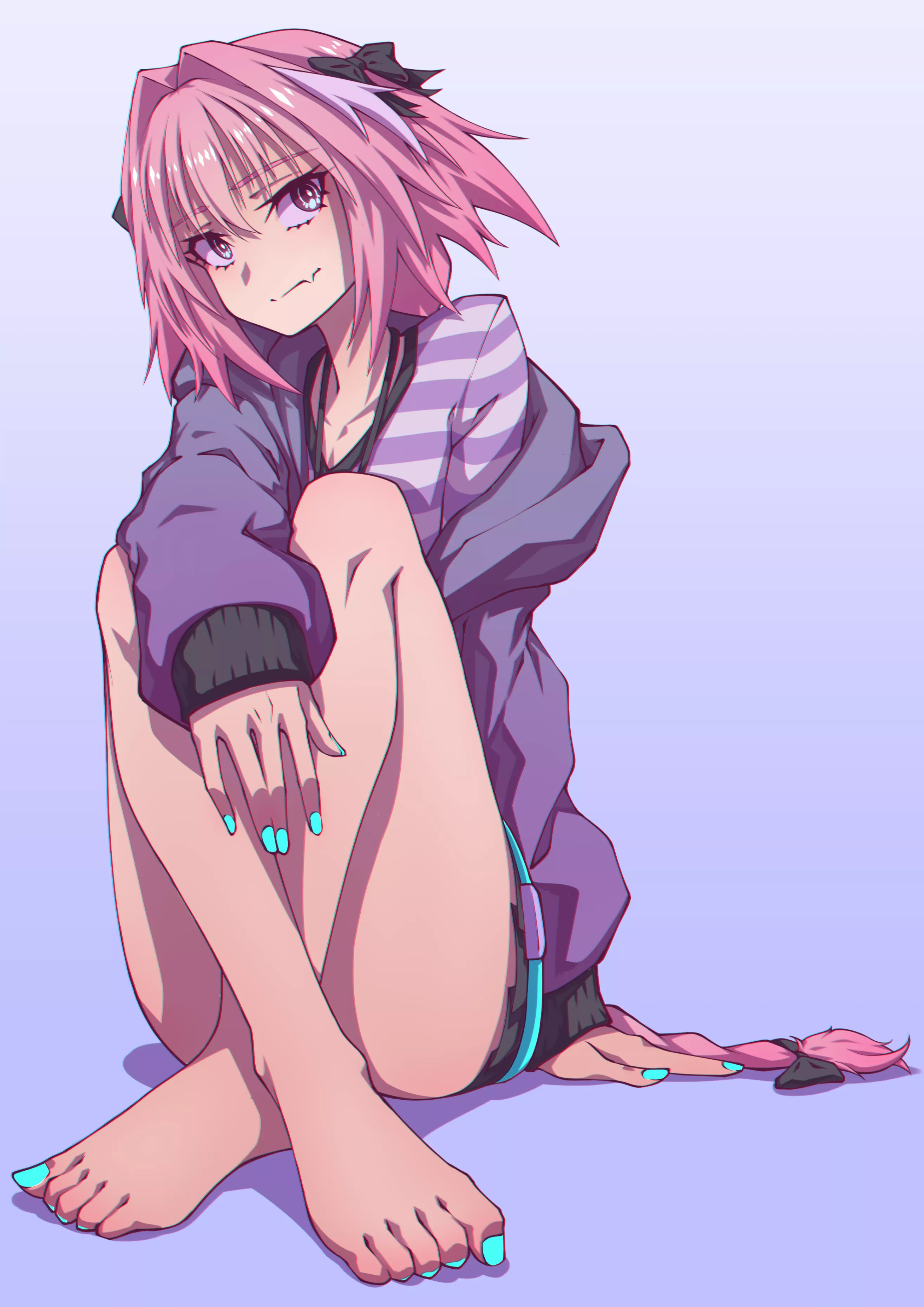 Astolfo's cute painted nails posted by ChronosNumbers