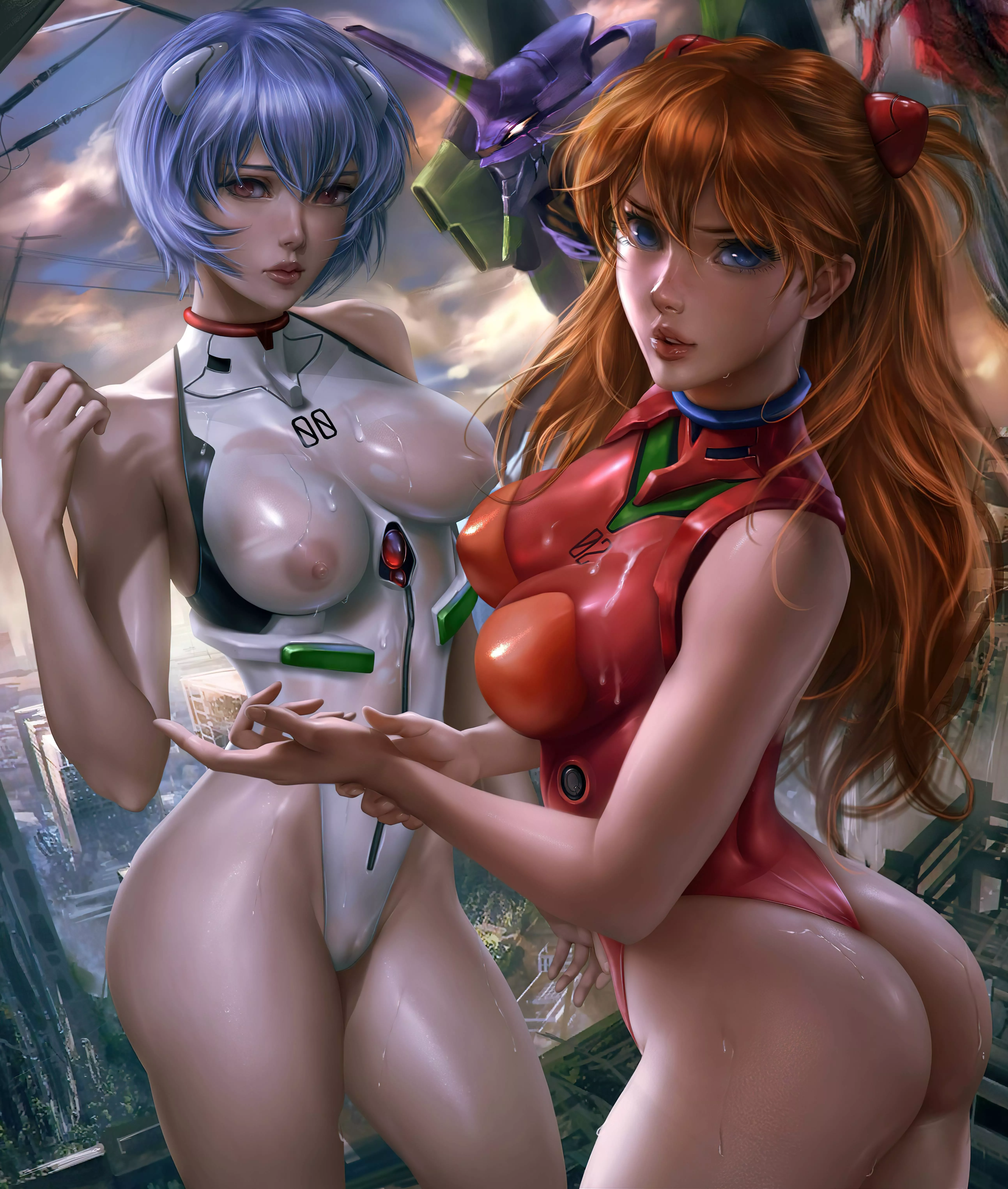 Asuka Langley and Rei Ayanami - (Logan Cure) - [Neon Genesis Evangelion] posted by AtrosRH