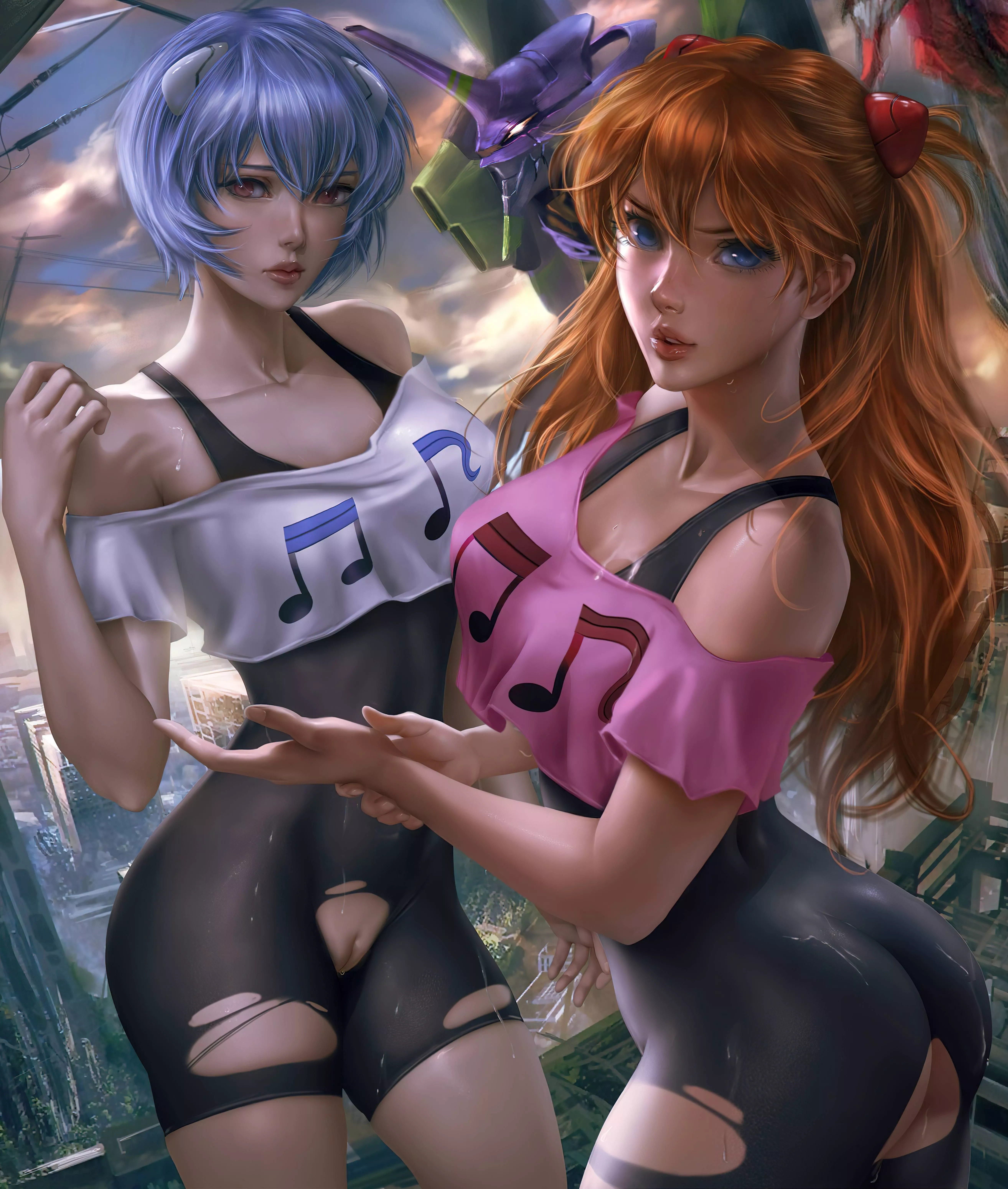 Asuka Langley and Rei Ayanami - (Neon Genesis Evangelion) - [LoganCure] posted by AtrosRH