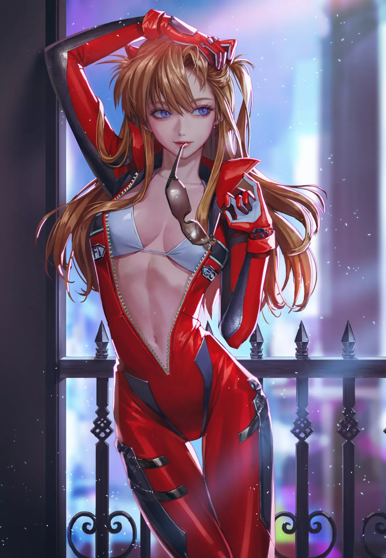 Asuka Unzipped Plugsuit (Yuushi) [Evangelion] posted by sequence_string