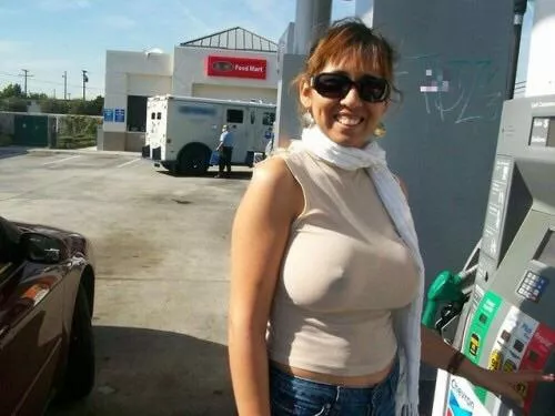 At The Gas Pump with Nipples posted by Hoggy2099