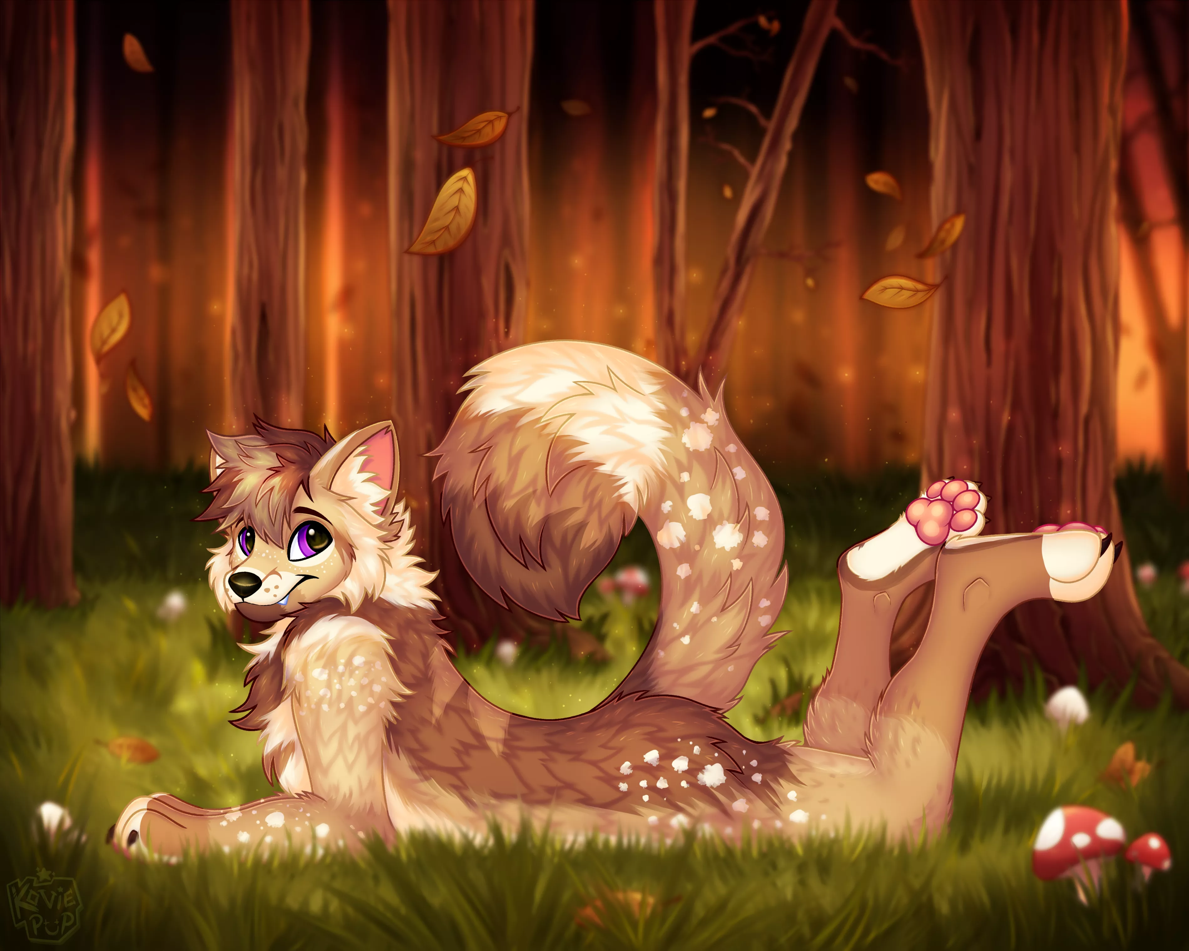 🍂 autumn fox 🍂 - (art by me: KoviePup) posted by Kovied