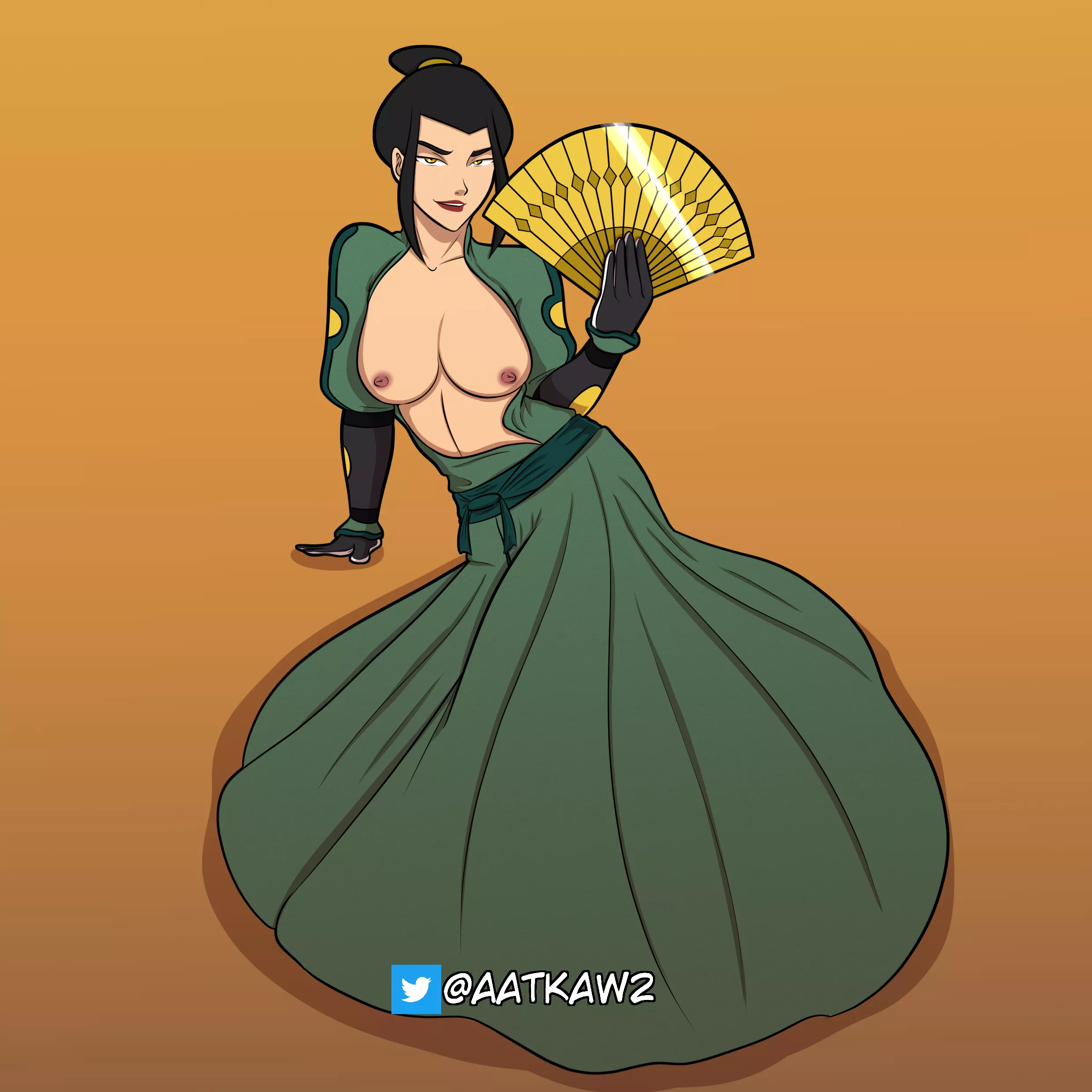 Azula tries to seduce the Earth King while undercover (aatkaw2) posted by shallowtupperware