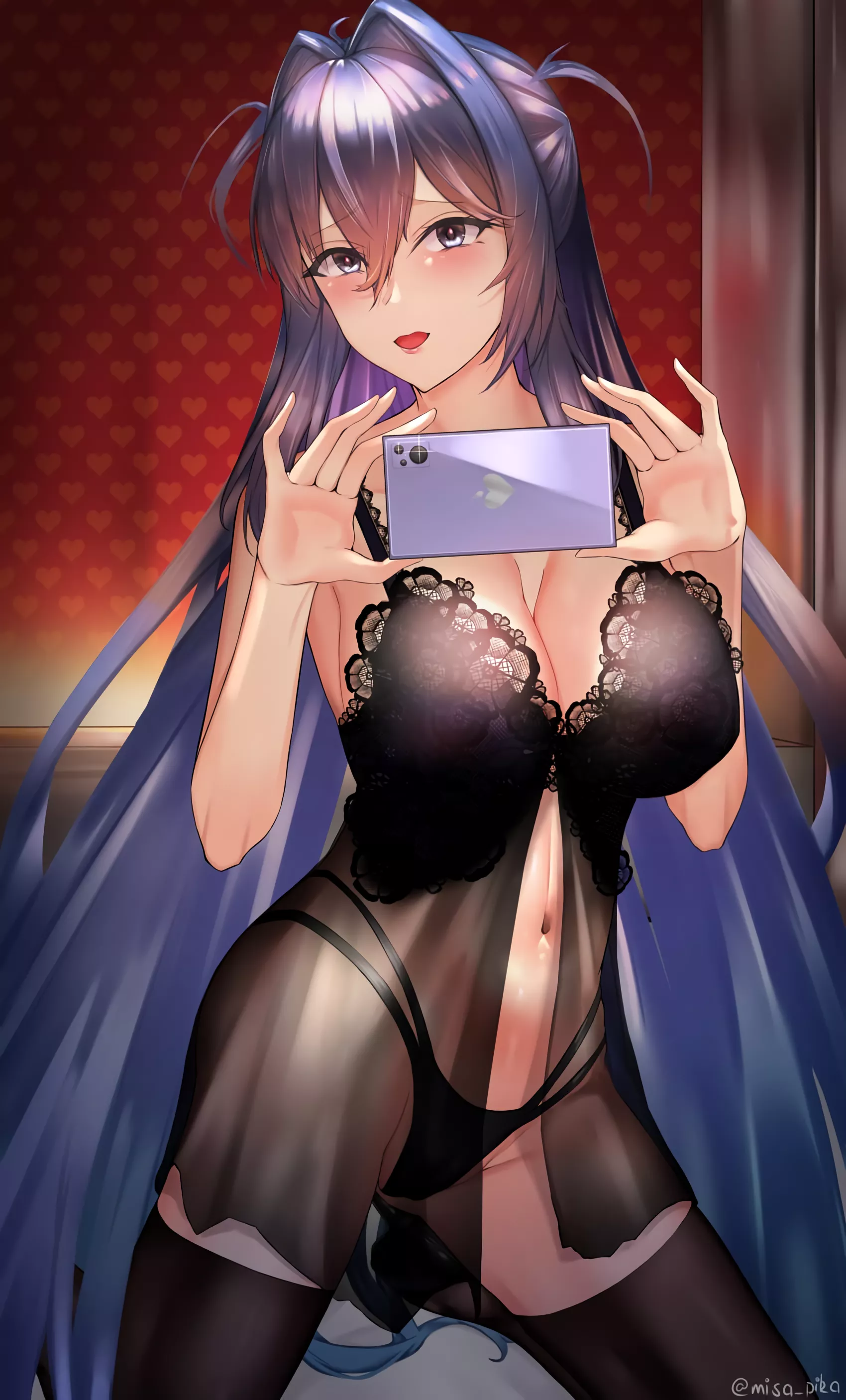 Babydoll New Jersey taking selfie (misa_pika) [Azur Lane] posted by elegantloveglimmer