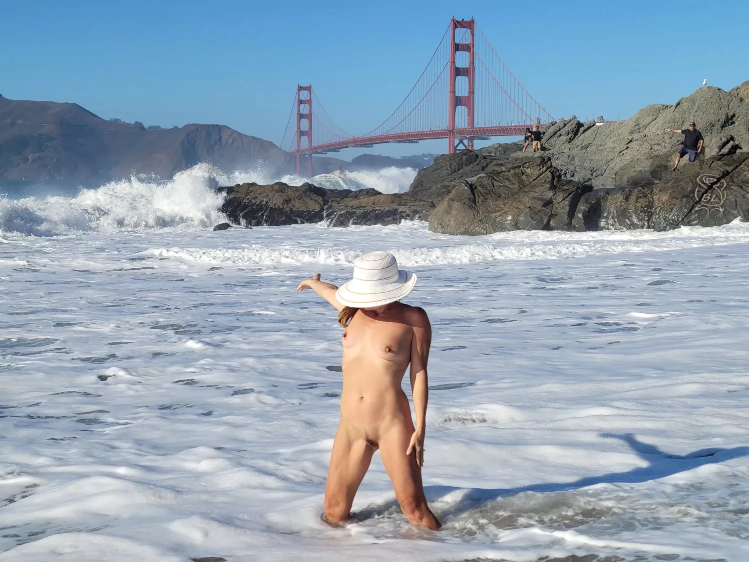 Baker Beach and the Golden Gate Bridge 🌉✔️ posted by BareLeiaRose