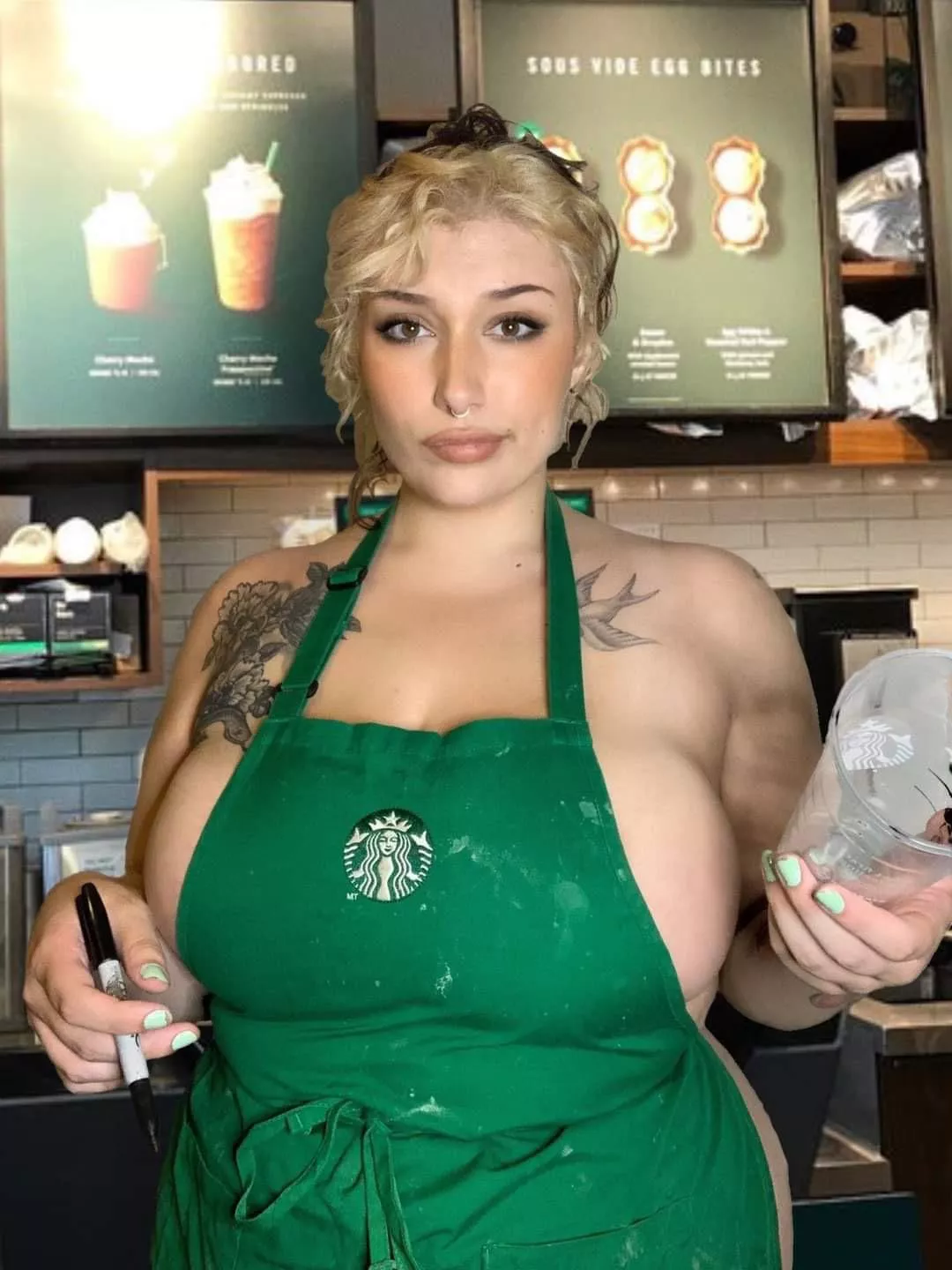 Barista Bursting Out posted by 1138