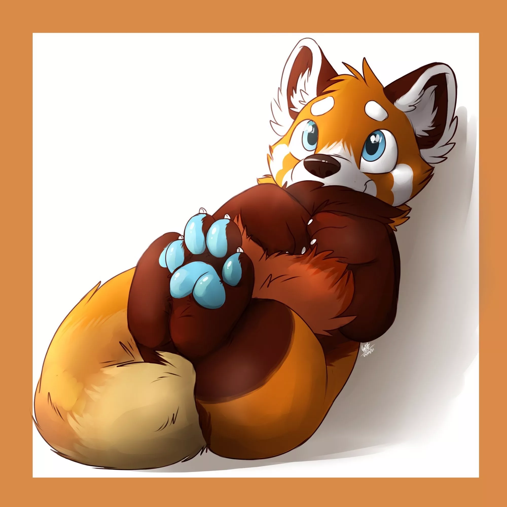 Barnaby’s Beans! My Red Panda fursona by @Lou_Art_93 on Twitter! posted by pandaspawdraws