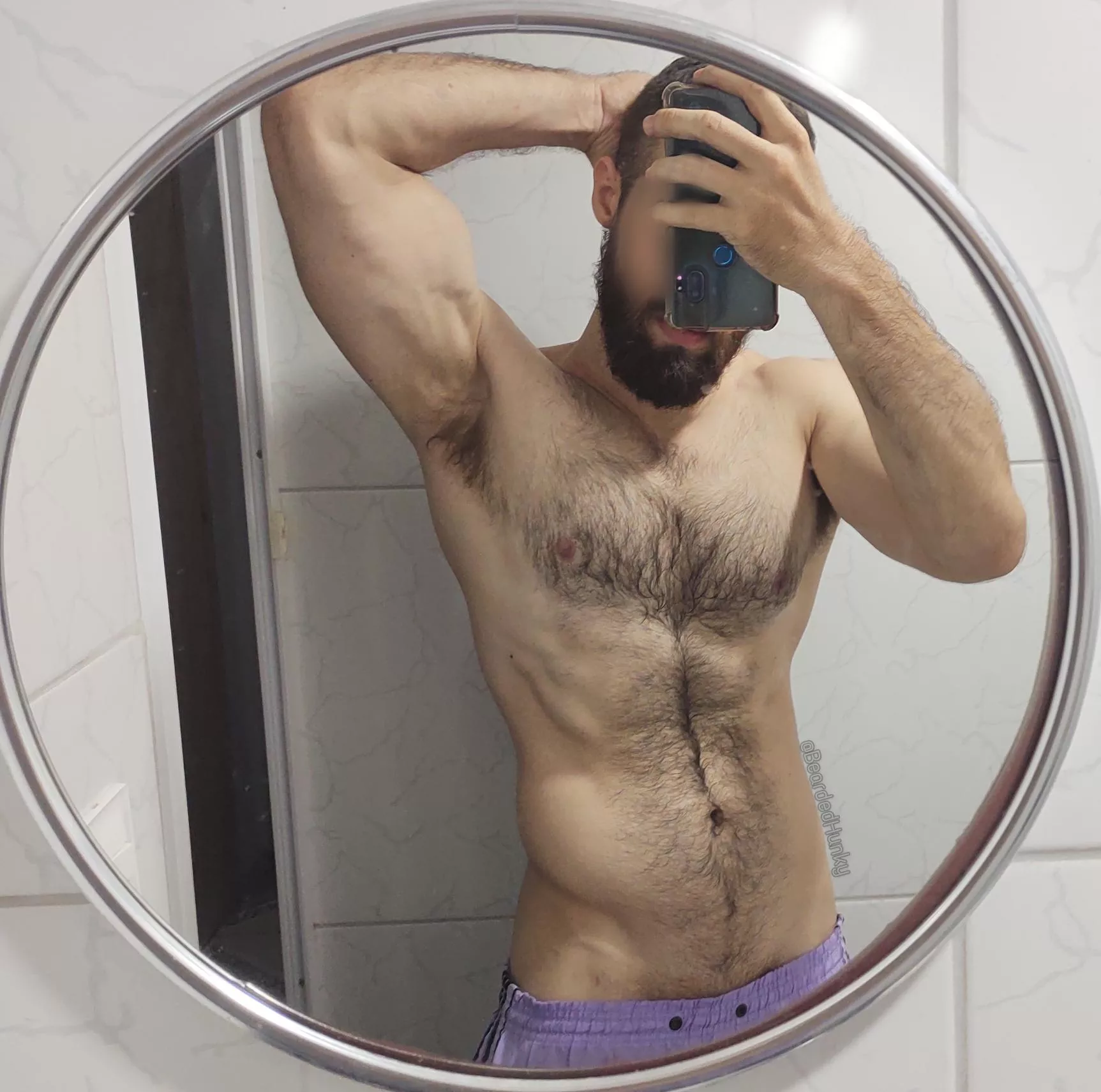 Basic mirror selfie posted by Bearded_Hunky