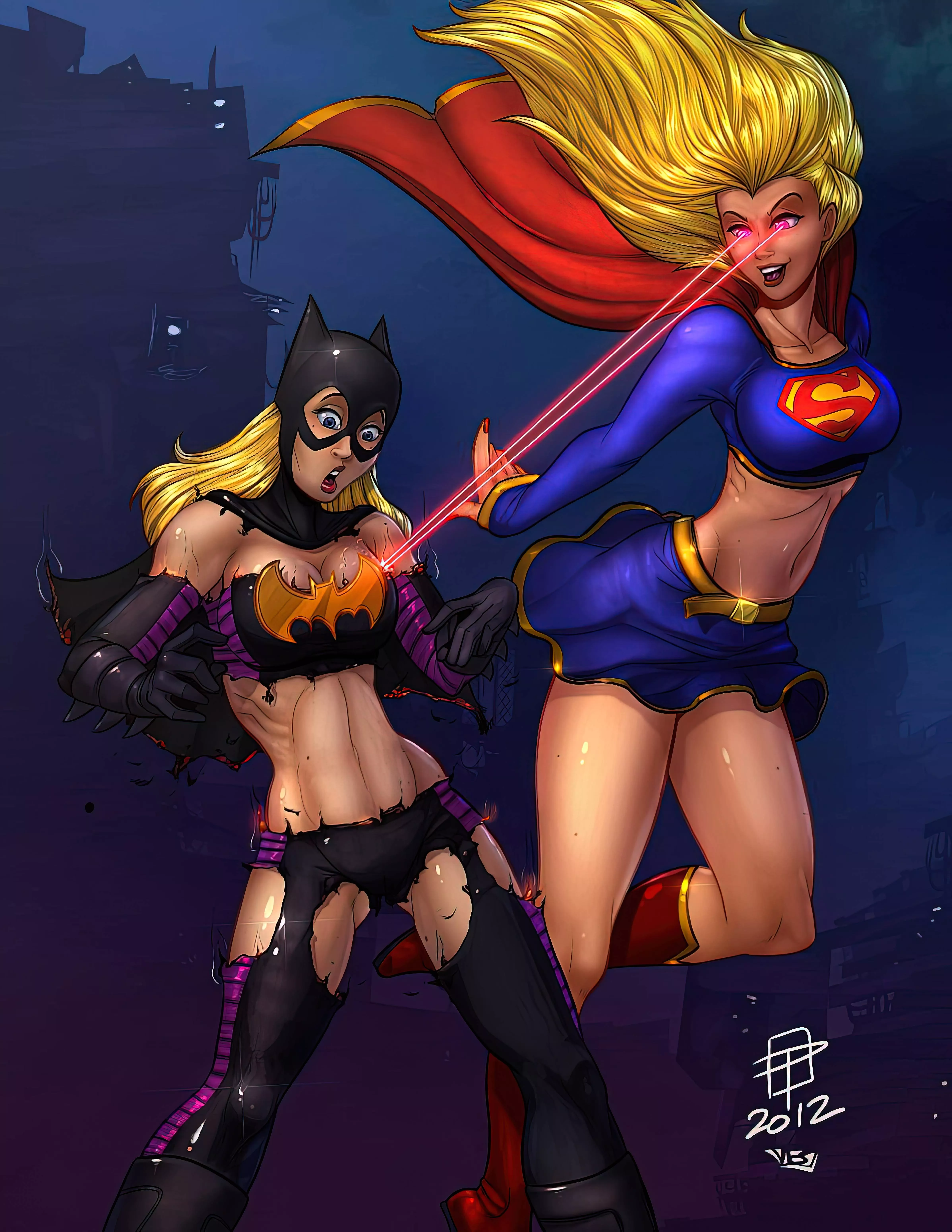 Batgirl and Supergirl - (DC Comics) - [Vest] posted by AtrosRH