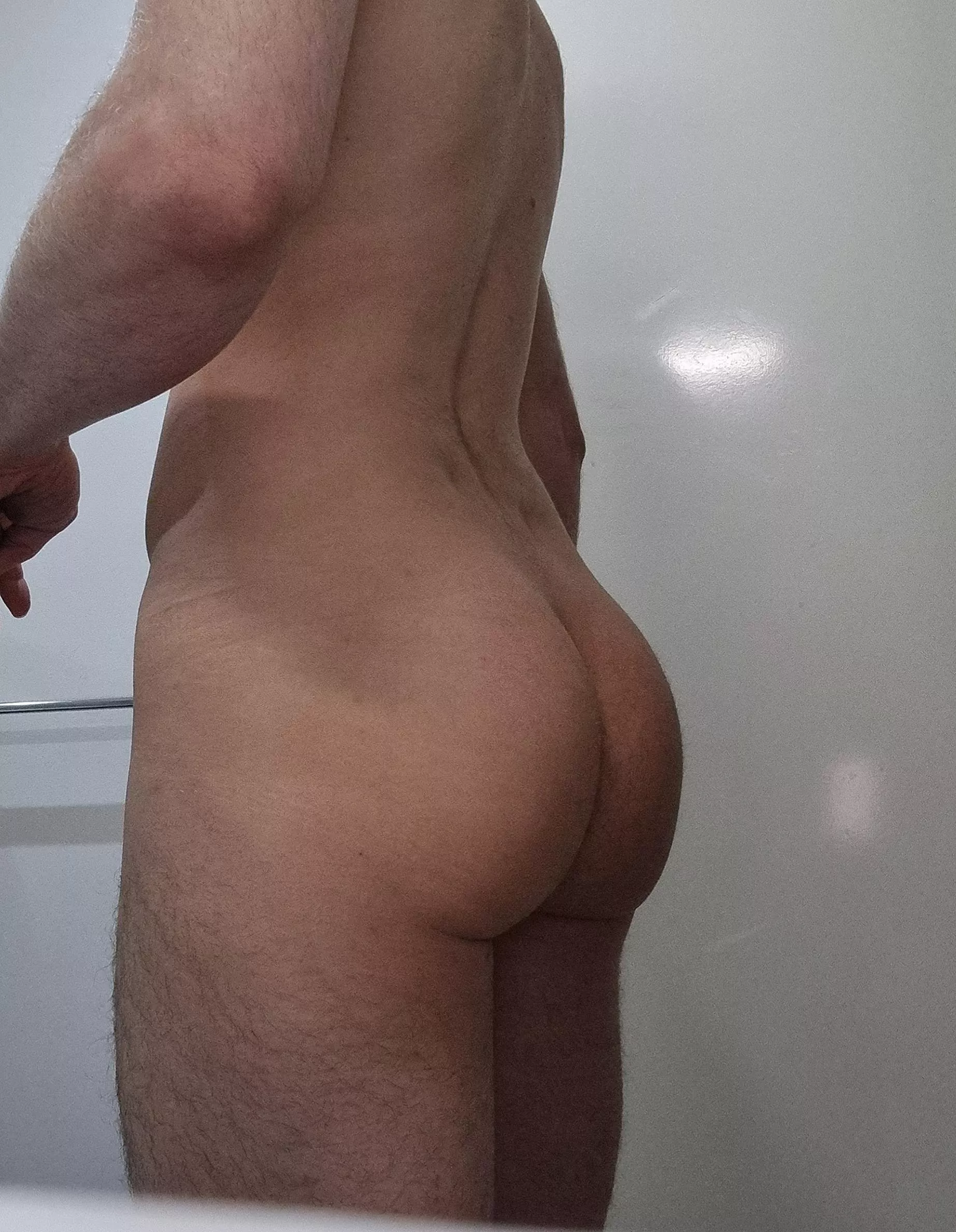 Bathroom butt posted by Nudevulture