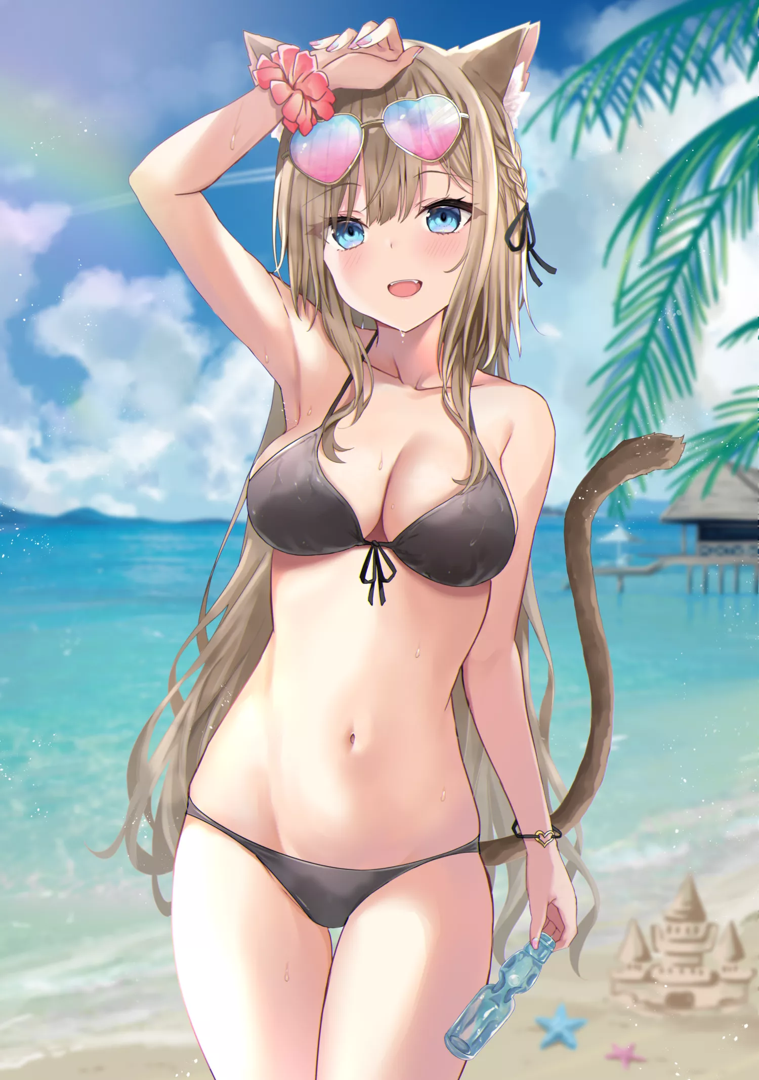 Beach nekomimi. [Original] posted by chilidirigible