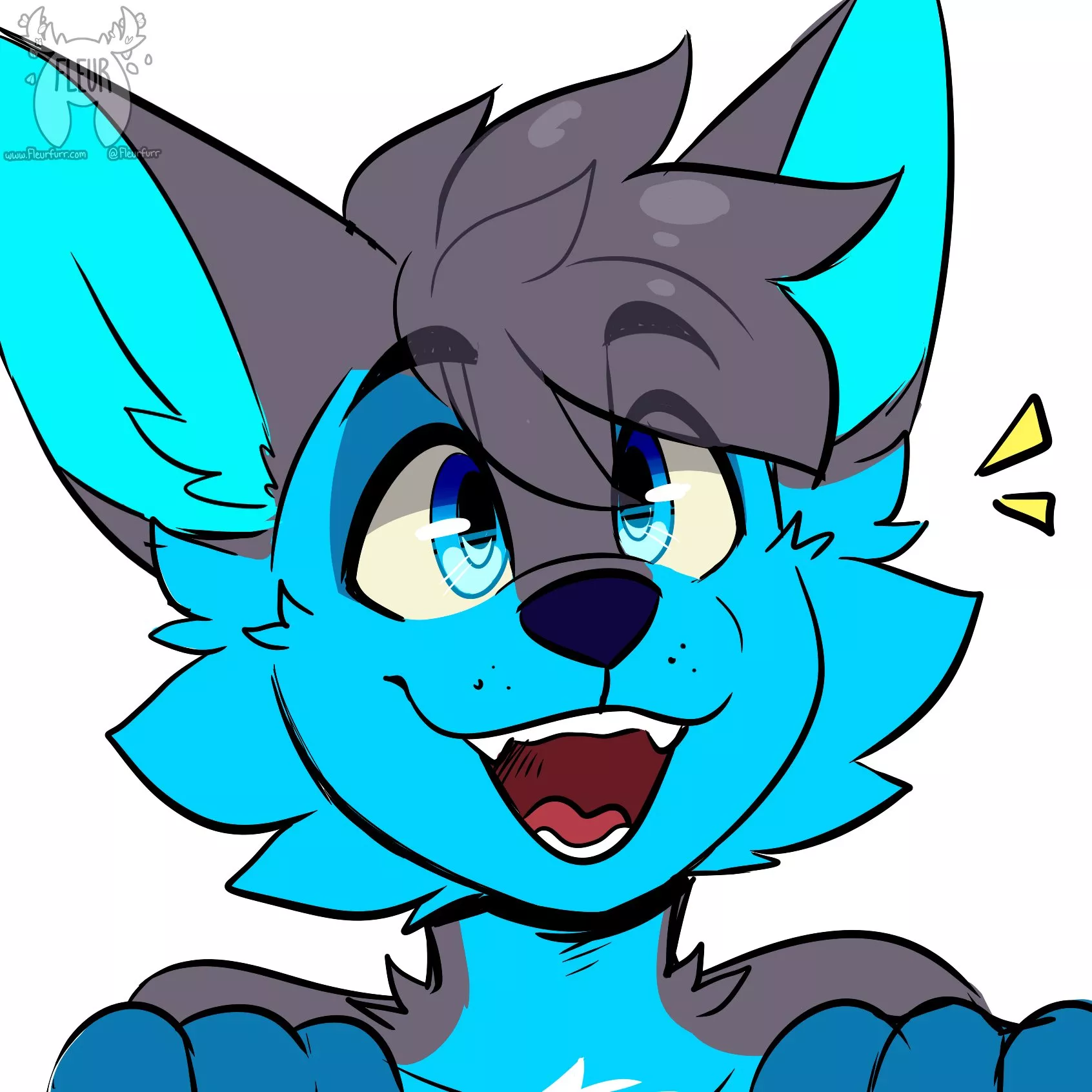 Beeg smile (: (Art by me:@Fleurfurr on Twitter) posted by Fleurfurr