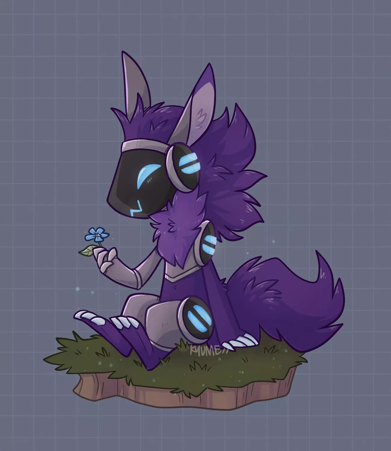 *Beep boop* Chibi Protogen commission -Would love to draw more protogens :> [art by me @kazunekomori] posted by kazunekomori