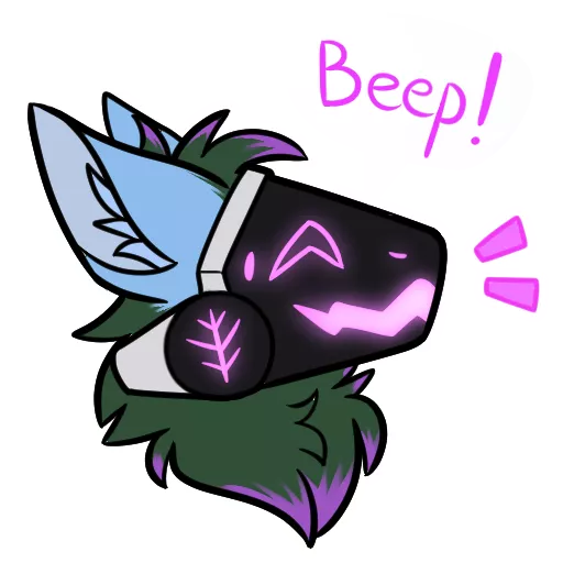 Beep! Protogen sticker! posted by NiftyNight