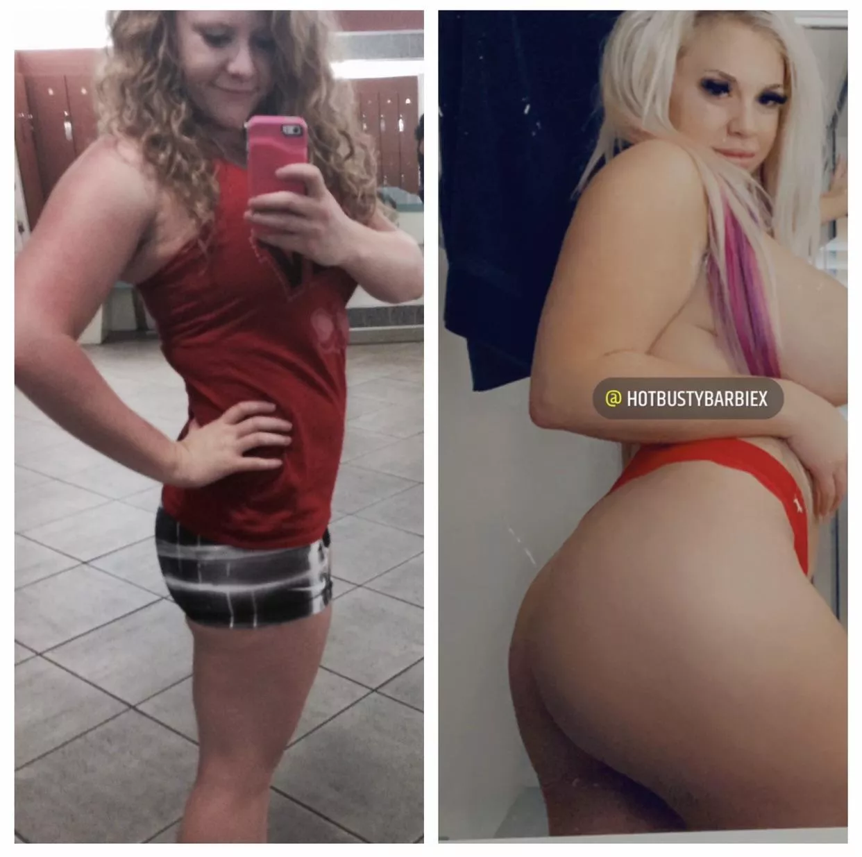 Before and After my bimbofication! [F] NSFW posted by Hotbustybarbiex