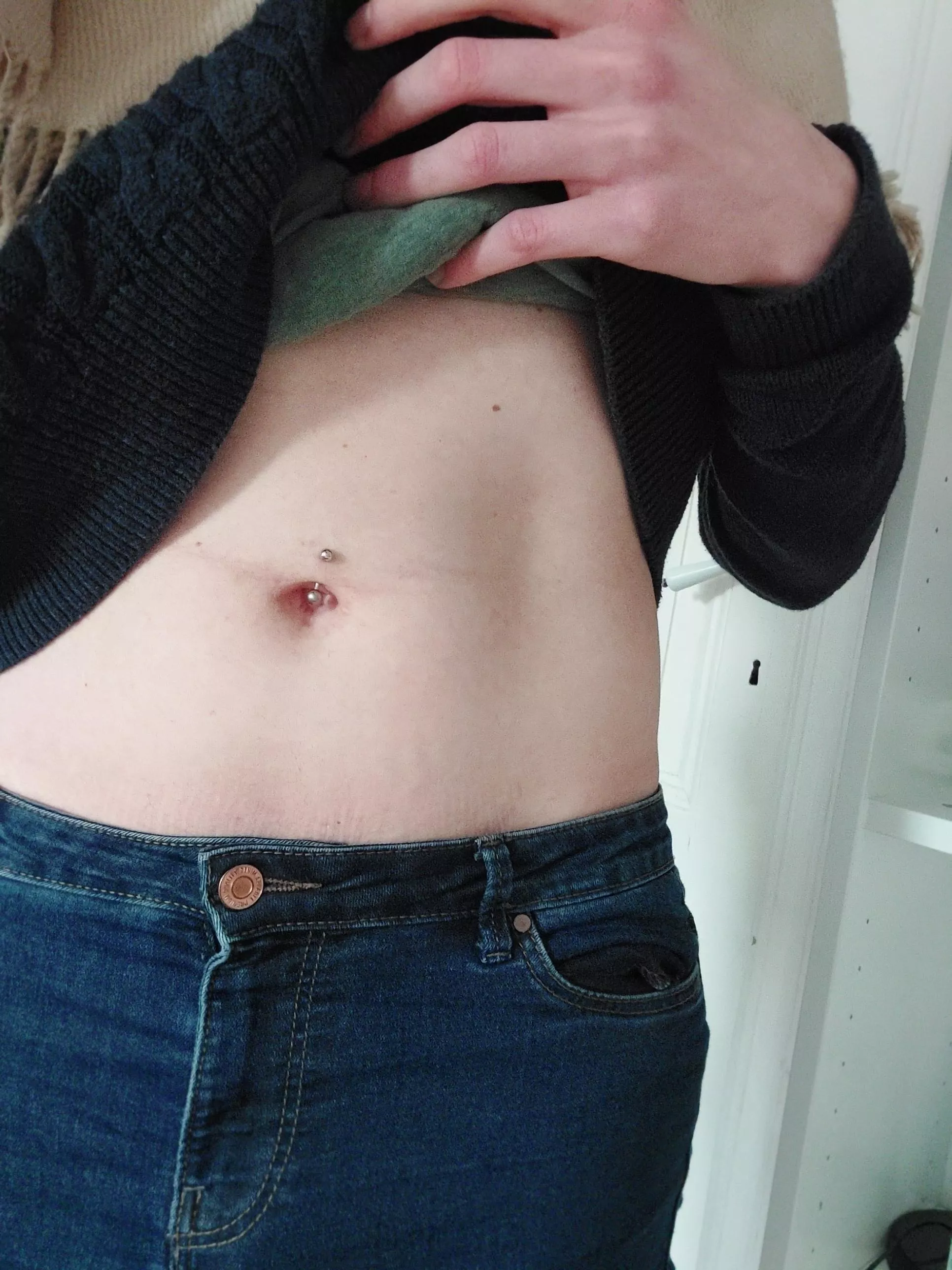 Bellybutton piercings are only for girls? Oops I got one now.. posted by FrancieSissy