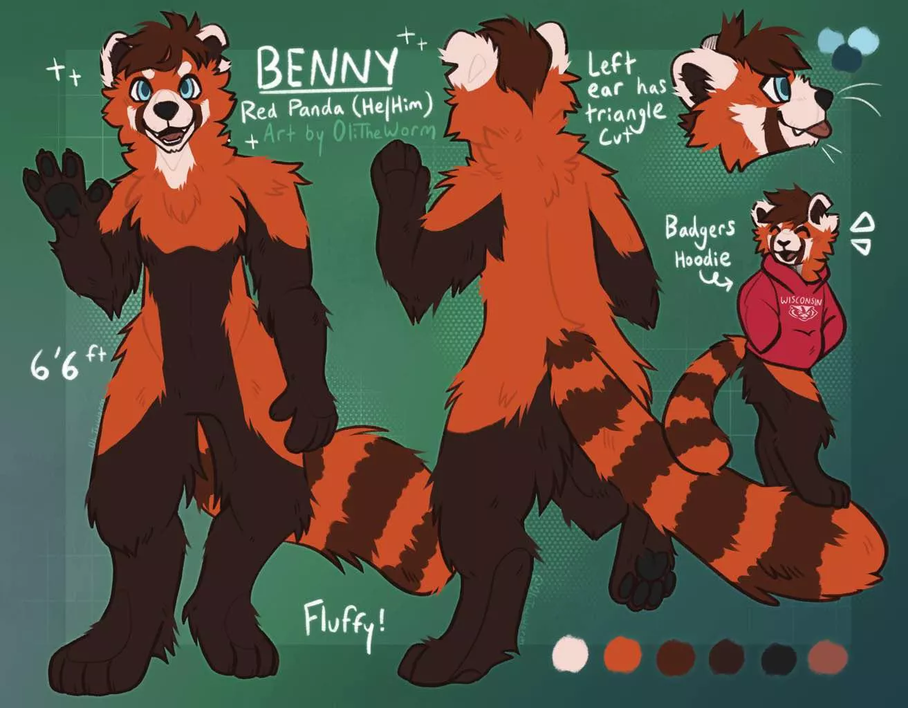 Benny!💫 - Ref sheet for BennyRedWah on Twitter (Art by me!) posted by OliTheWorm