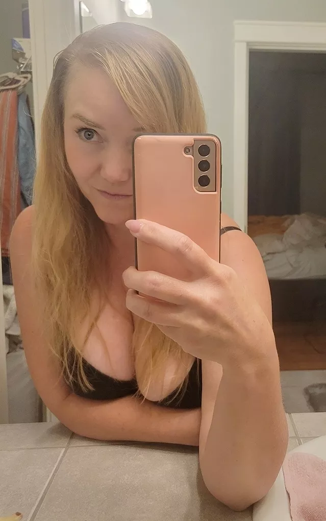 Bent over my bathroom sink. Now what? 😉 [F47] posted by Crystal_Sunshine_