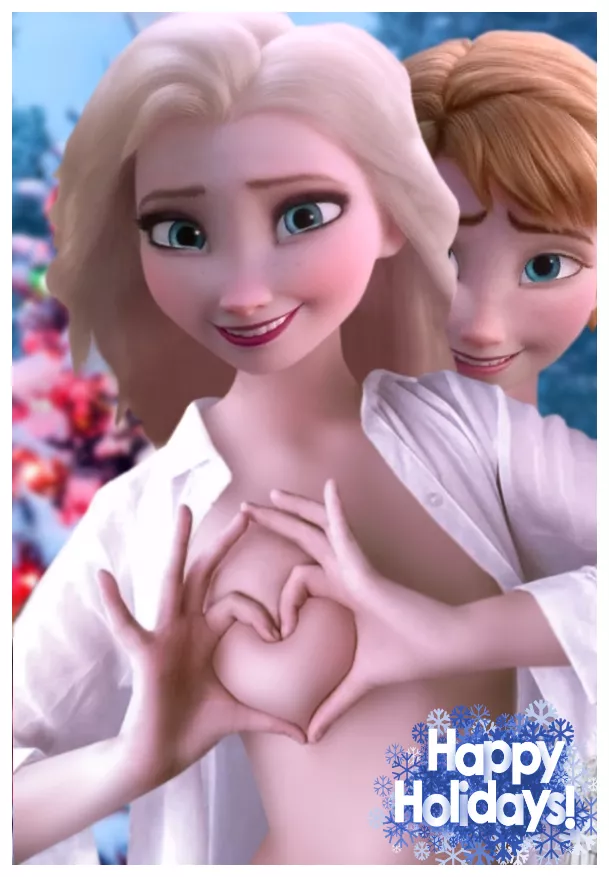 Best wishes from Elsa and Anna. (OC) posted by Rastifan