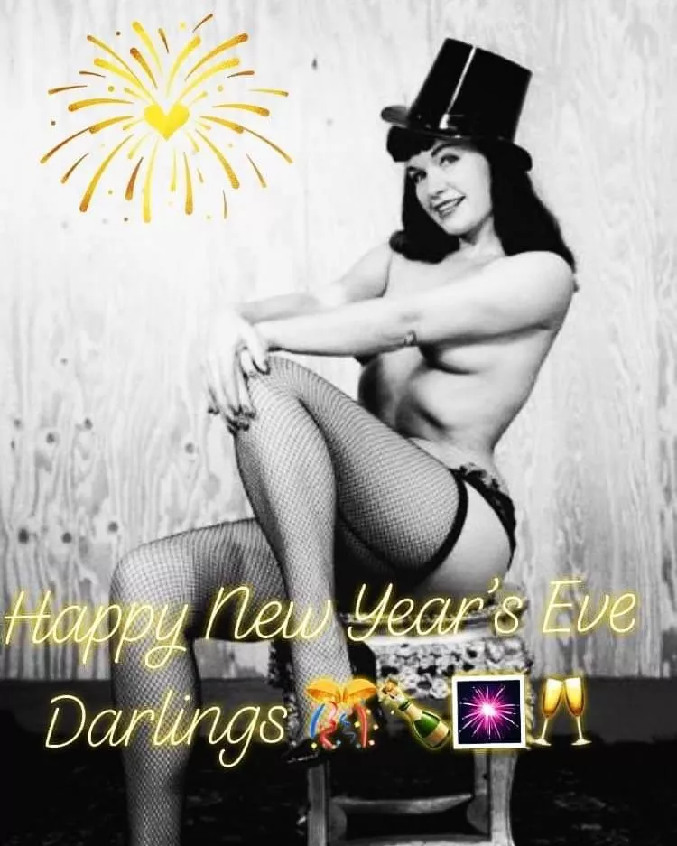 Bettie Page 1950s happy new year posted by takinitalloff