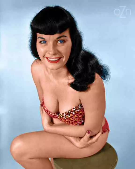 Bettie Page in the studio, circa 1950's posted by Oldiznewagain