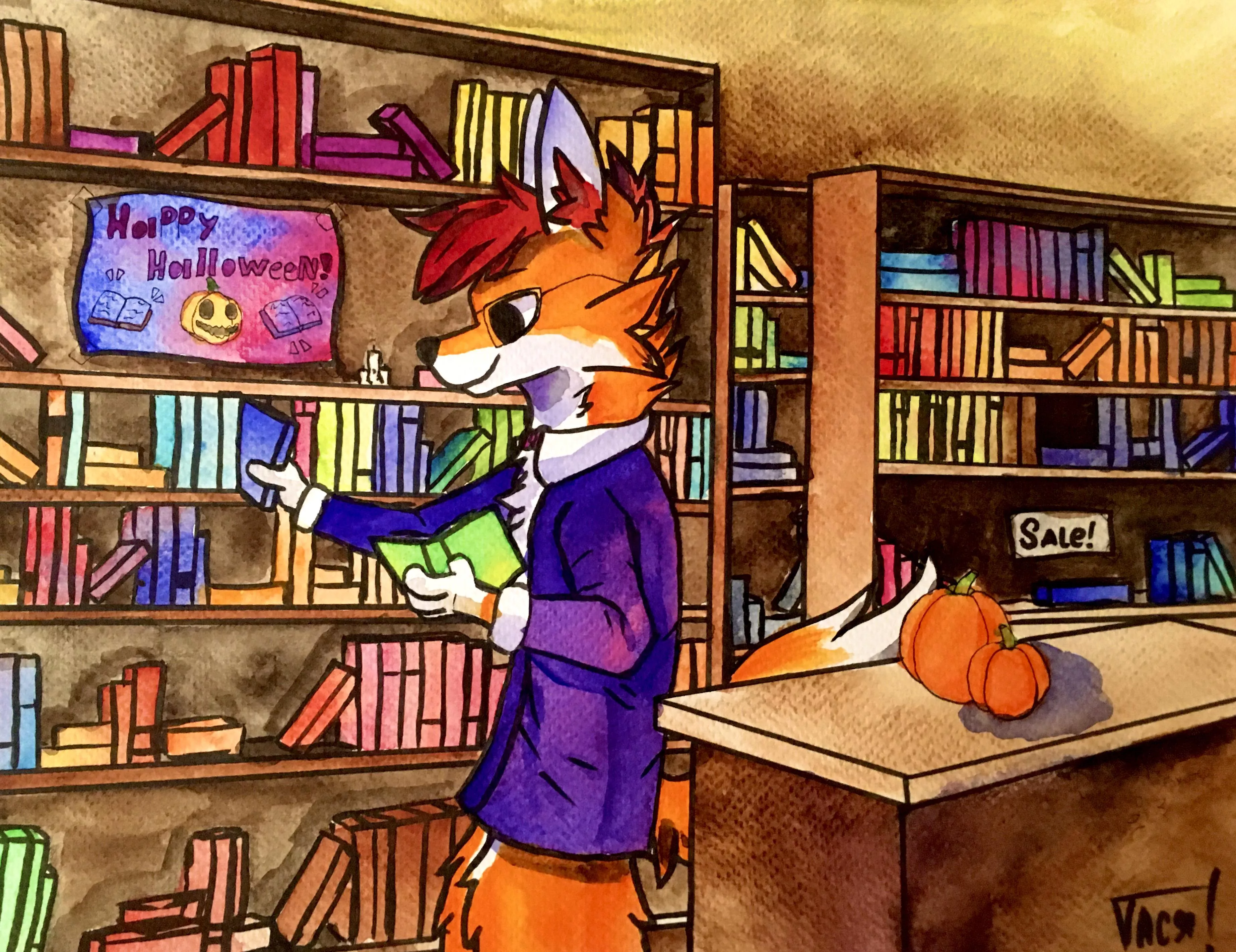 Bibliophile (Art by Vasya_Arts) posted by Actual_Librarian_899