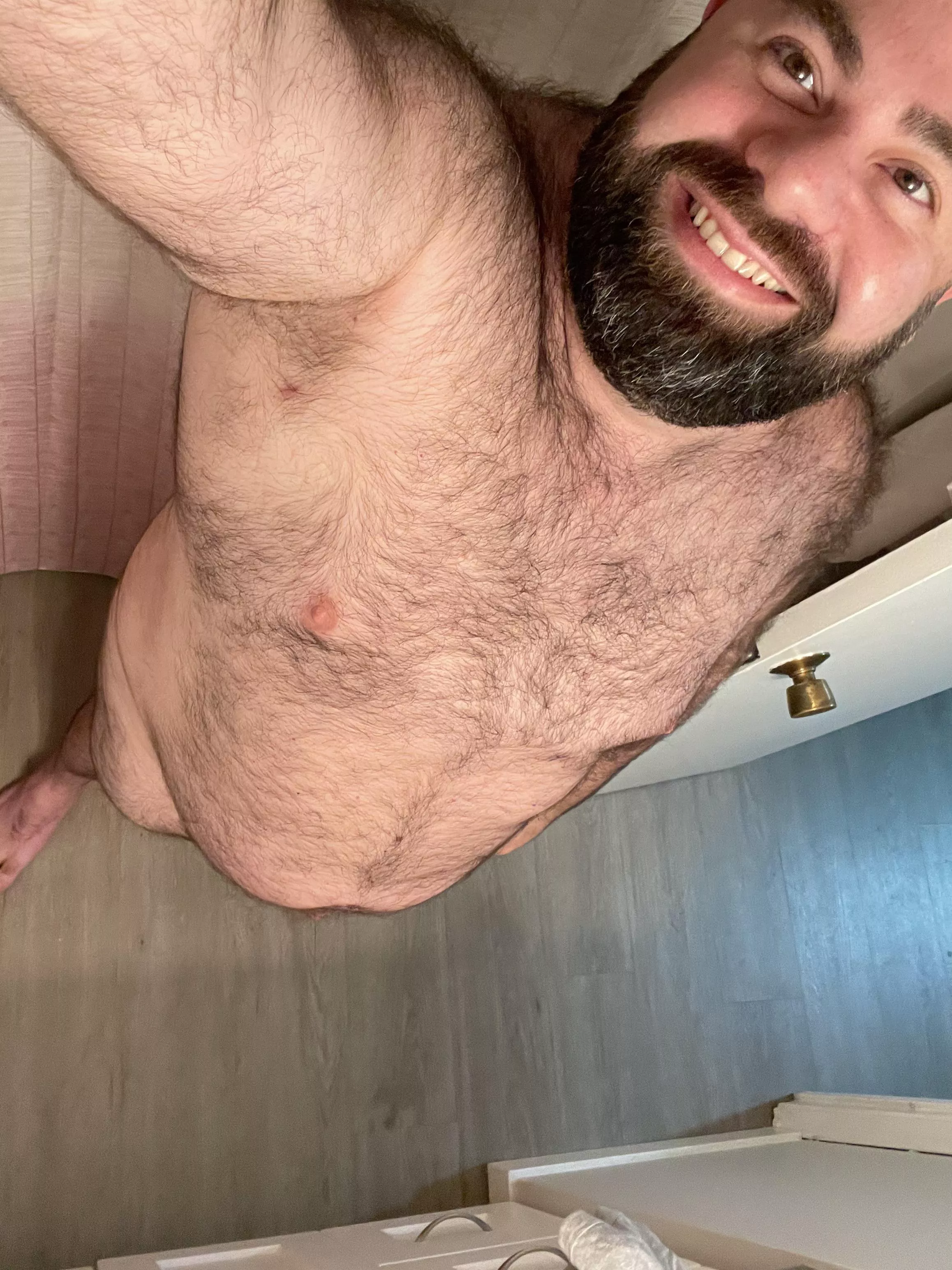 Big gut under a hairy chest posted by canadianbearxxx