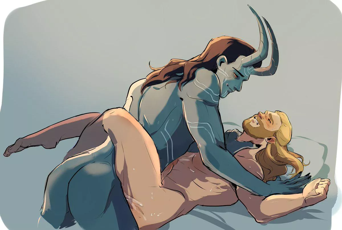 big jotun loki fucking thor by @chachaboro [Thor] posted by OutofContext1138