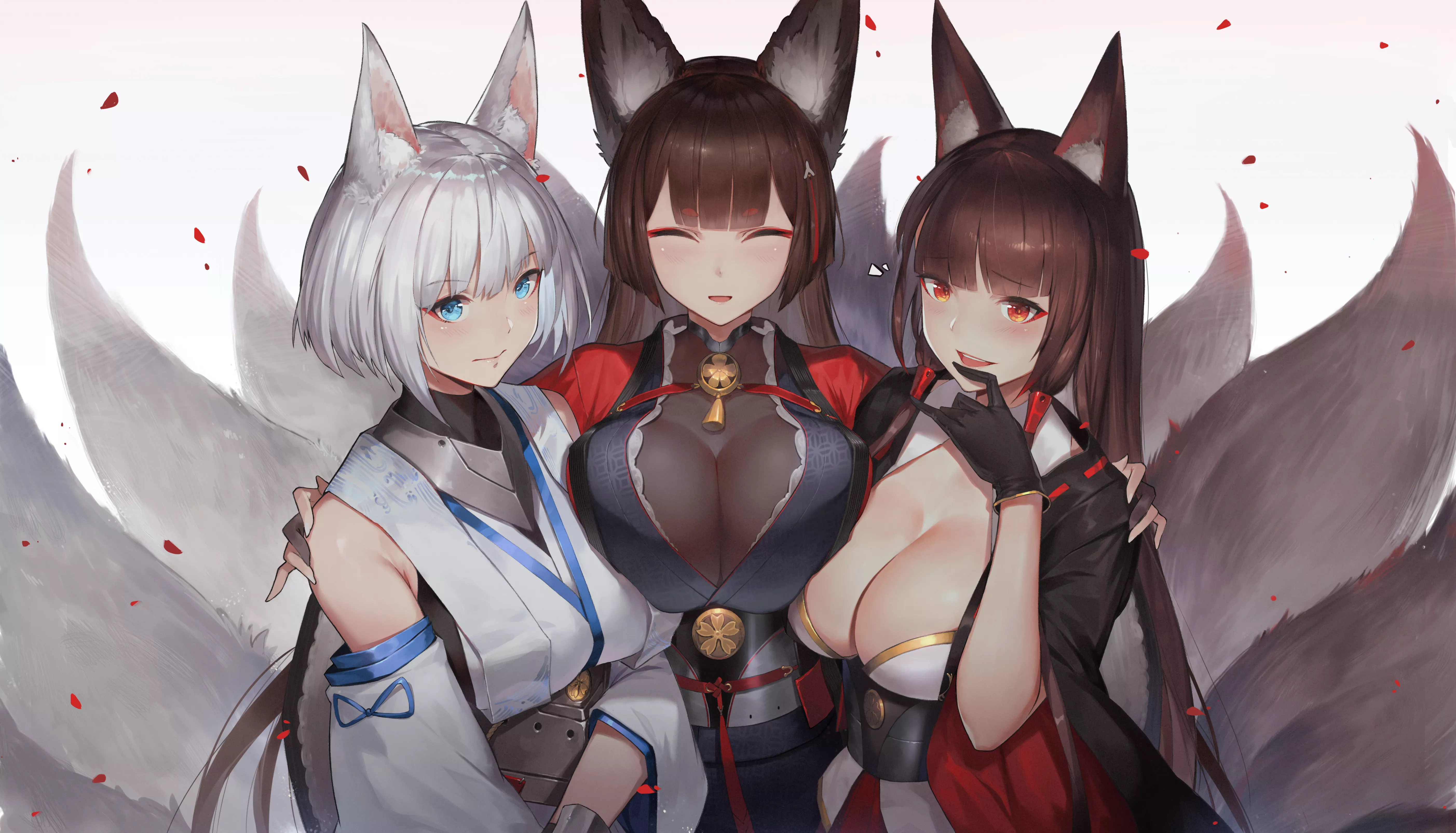 Big Titties On 3 Sides (IJN Kaga, IJN Akagi & IJN Amagi, Azur Lane, Sakura Empire Faction) posted by Ras_Elclare