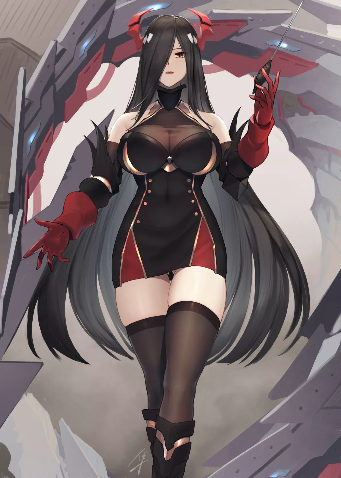 Big Titty German Milf Ship Waifu (SMS Friedrich der GroÃŸe, Azur Lane, Ironblood Faction) posted by YandereLover22