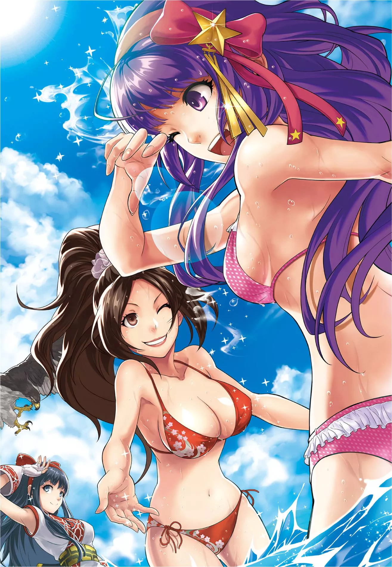 Bikini Mai and Athena + Non-Bikini Nakoruru (Pepearcoiris) [King of Fighters] posted by Souted