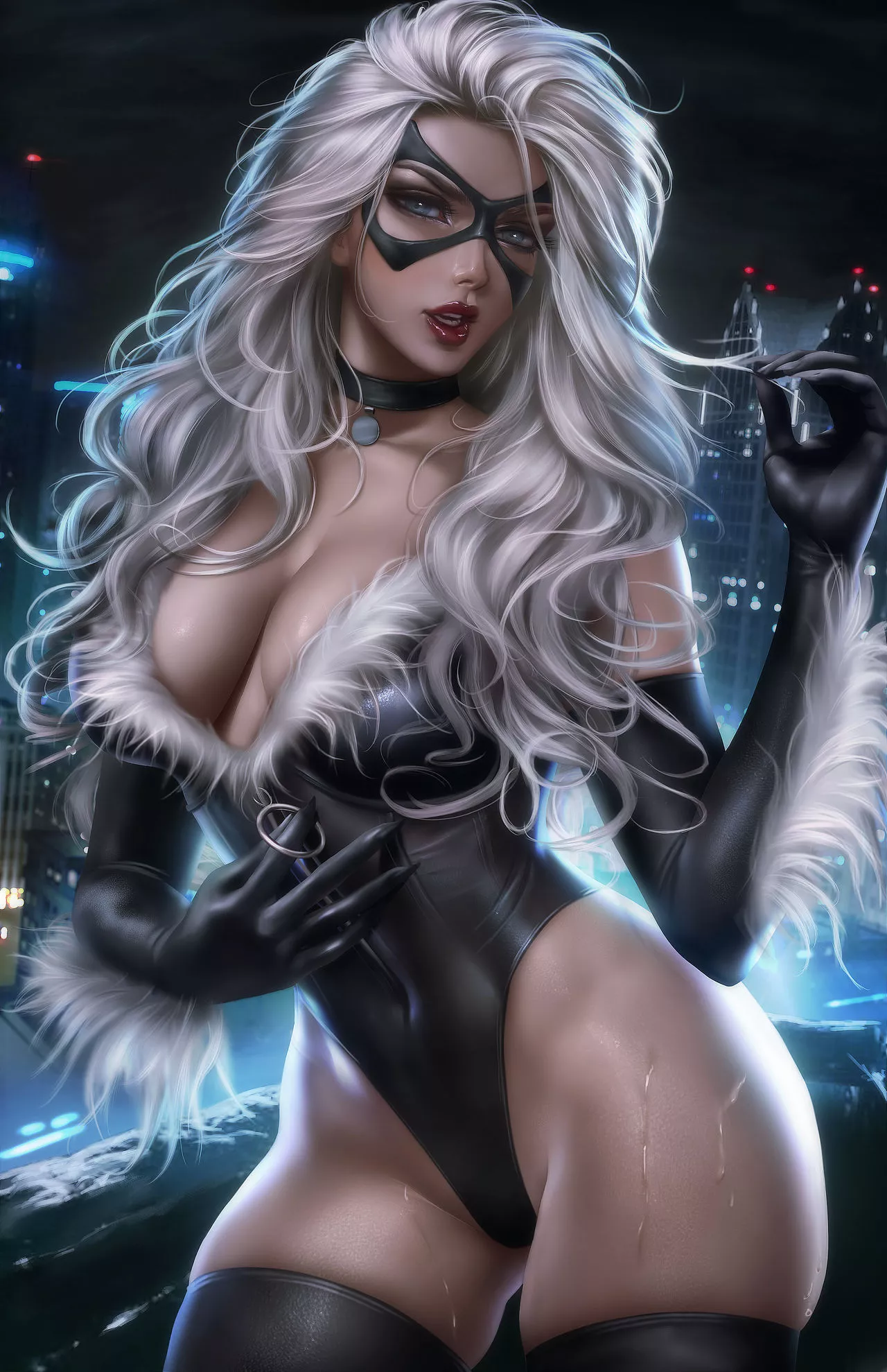 Black Cat Leotard (Logan Cure) [Marvel] posted by sequence_string