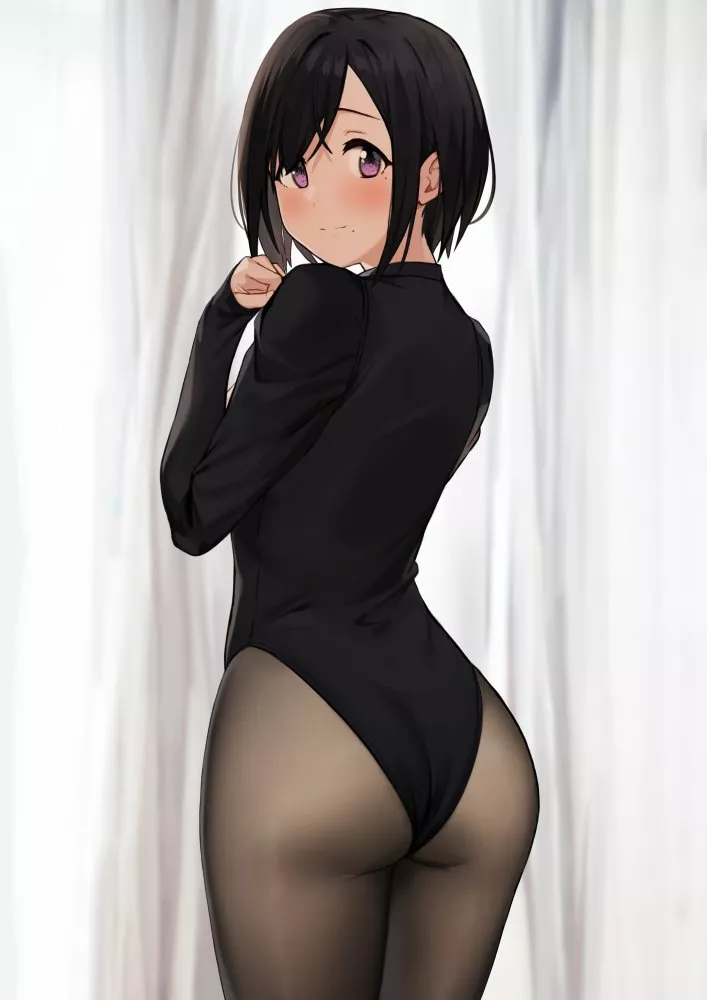 Black Leotard Pantyhose Cute Girl (Anti) [Original] posted by sequence_string