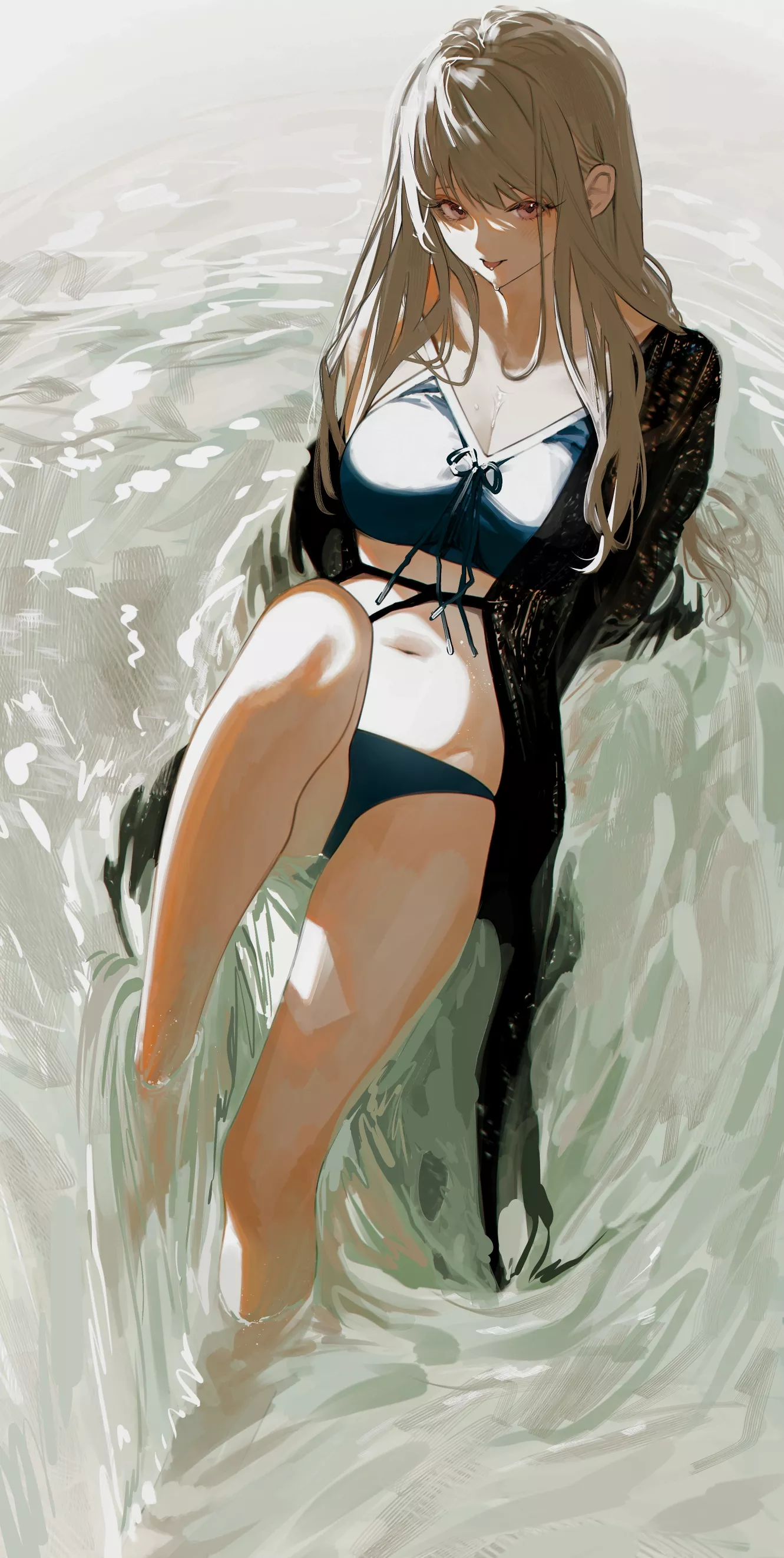 Black Swimsuit [Artist's Original] posted by CheetahSperm18