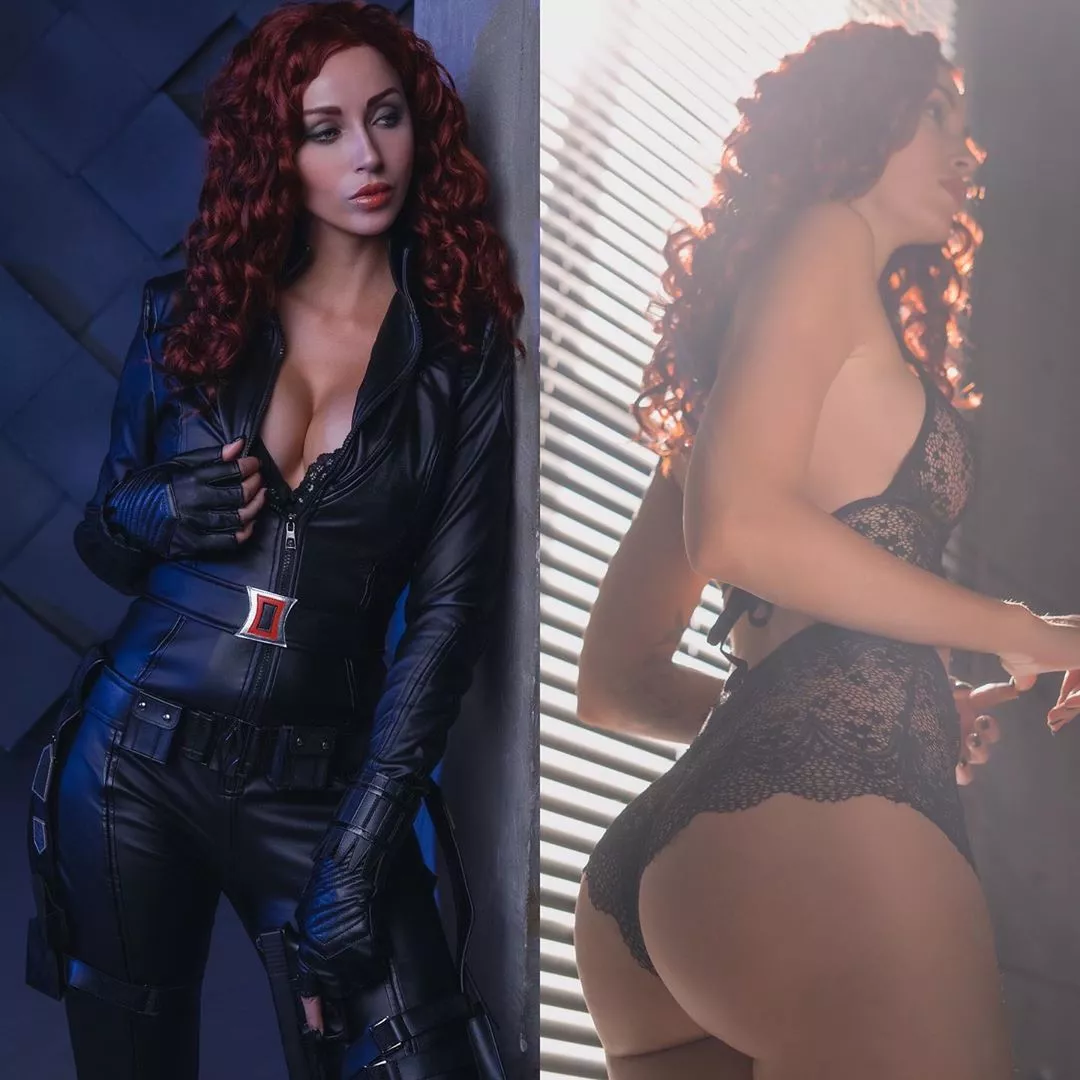 Black Widow Cosplay On/Off by Lera Himera posted by [deleted]